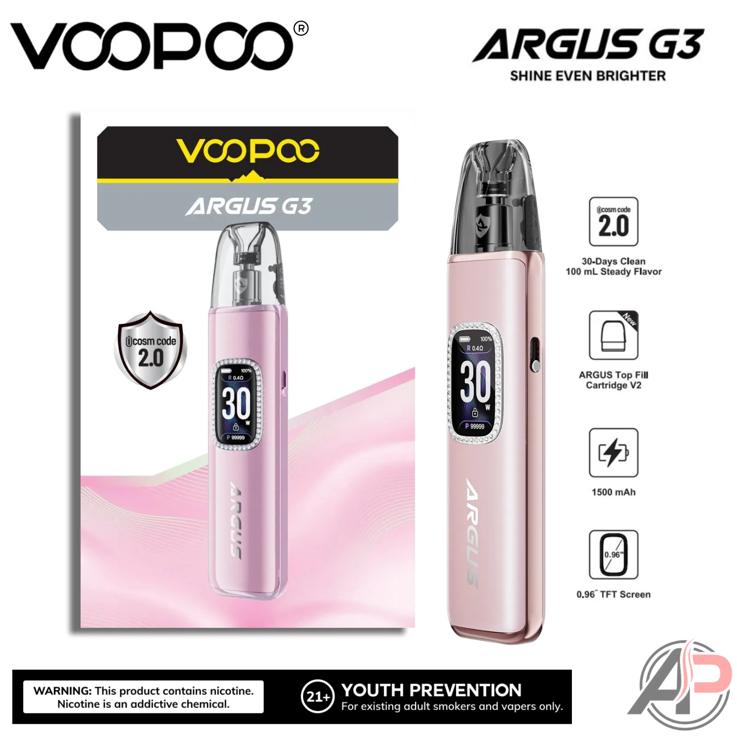 Voopoo Argus G3 30w Pod System Starter Kit Device