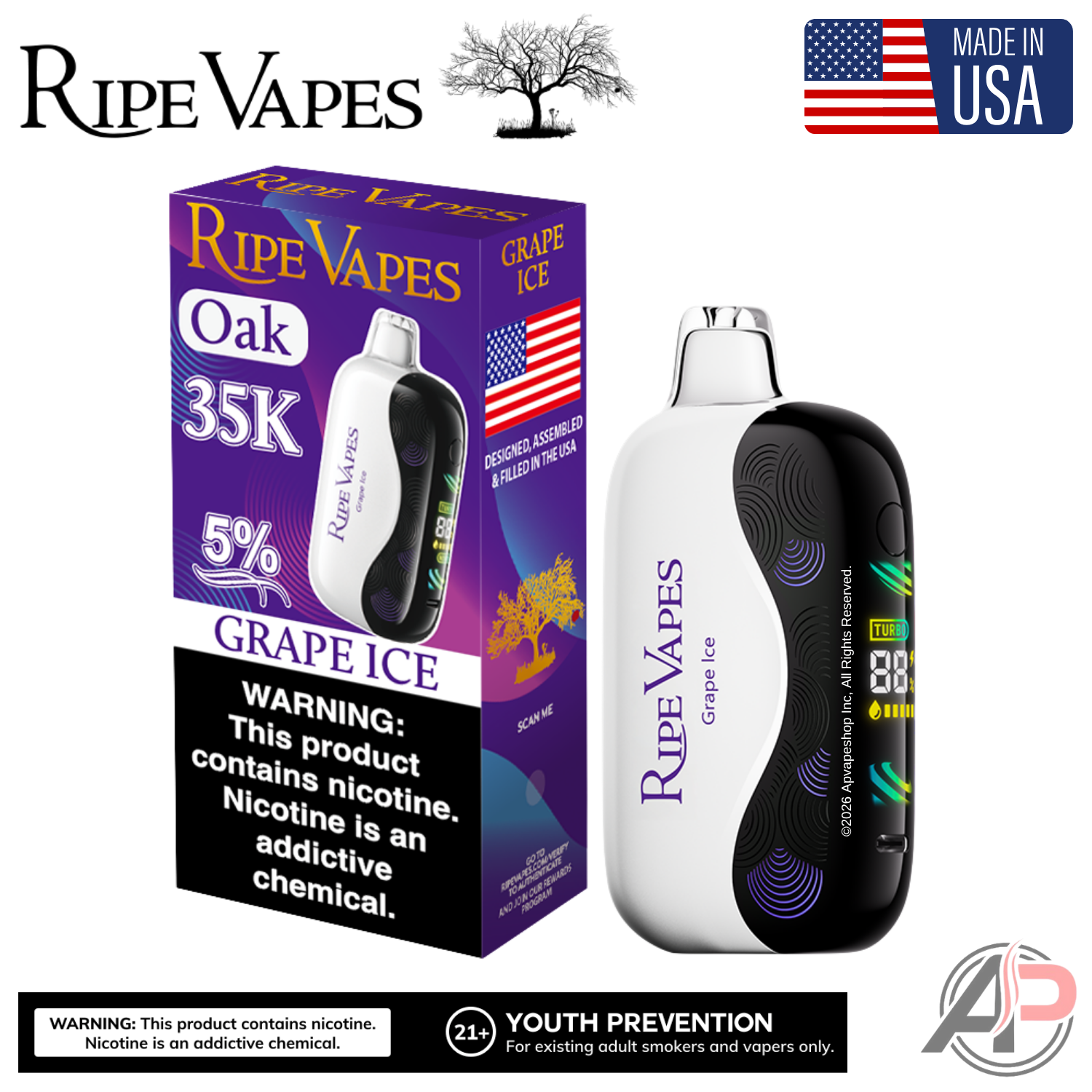 Ripe Vapes Oak 35000 Puffs Disposable Vape Device Apvs Ripe Vapes Oak 35000 Puffs Disposable Vape Device Apvs