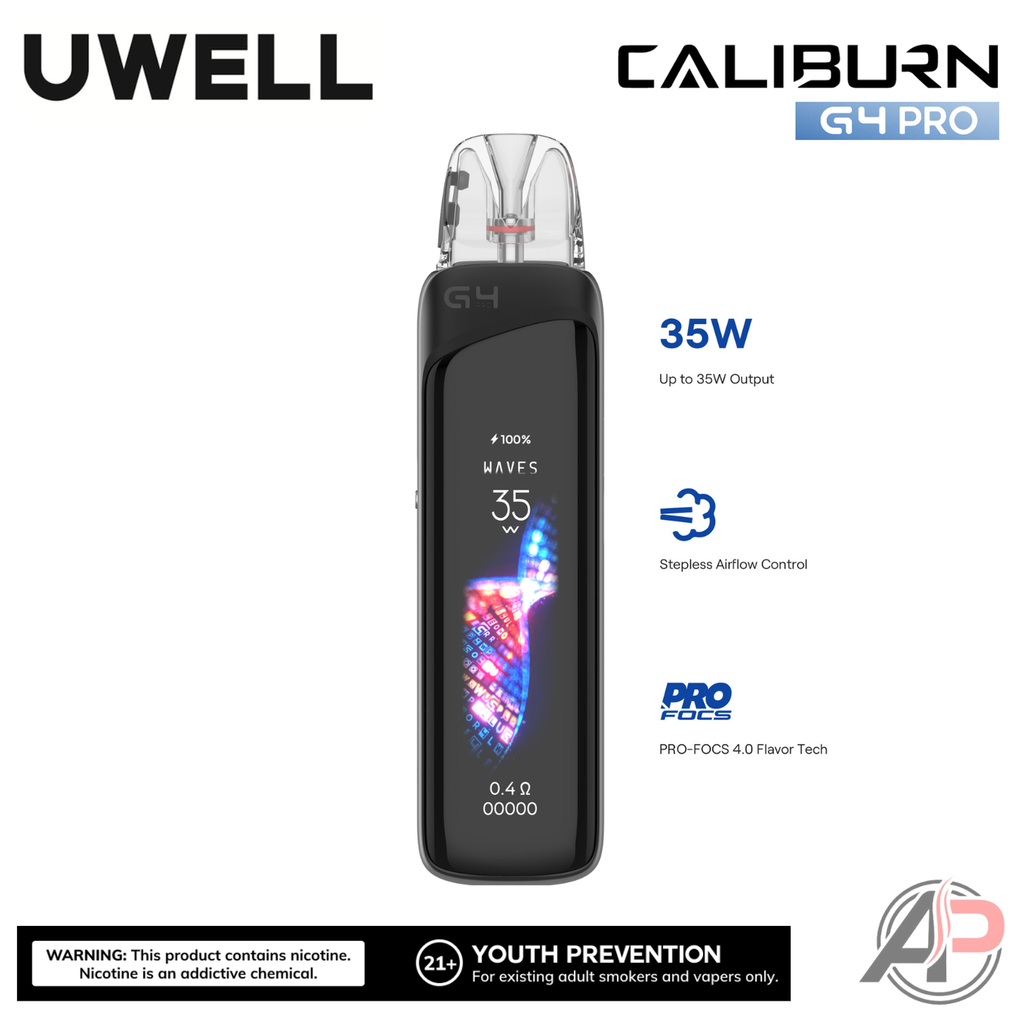 Uwell Caliburn G4 Pro Pods System Starter Kit Device