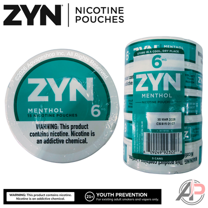 Zyn Nicotine Pouches Menthol 6mg