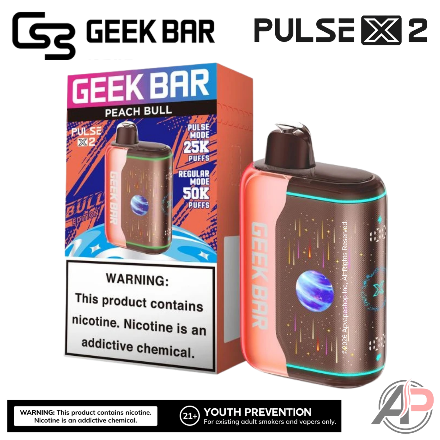 Geek Bar Pulse X 2 50,000 Puffs Disposable Vape Device
