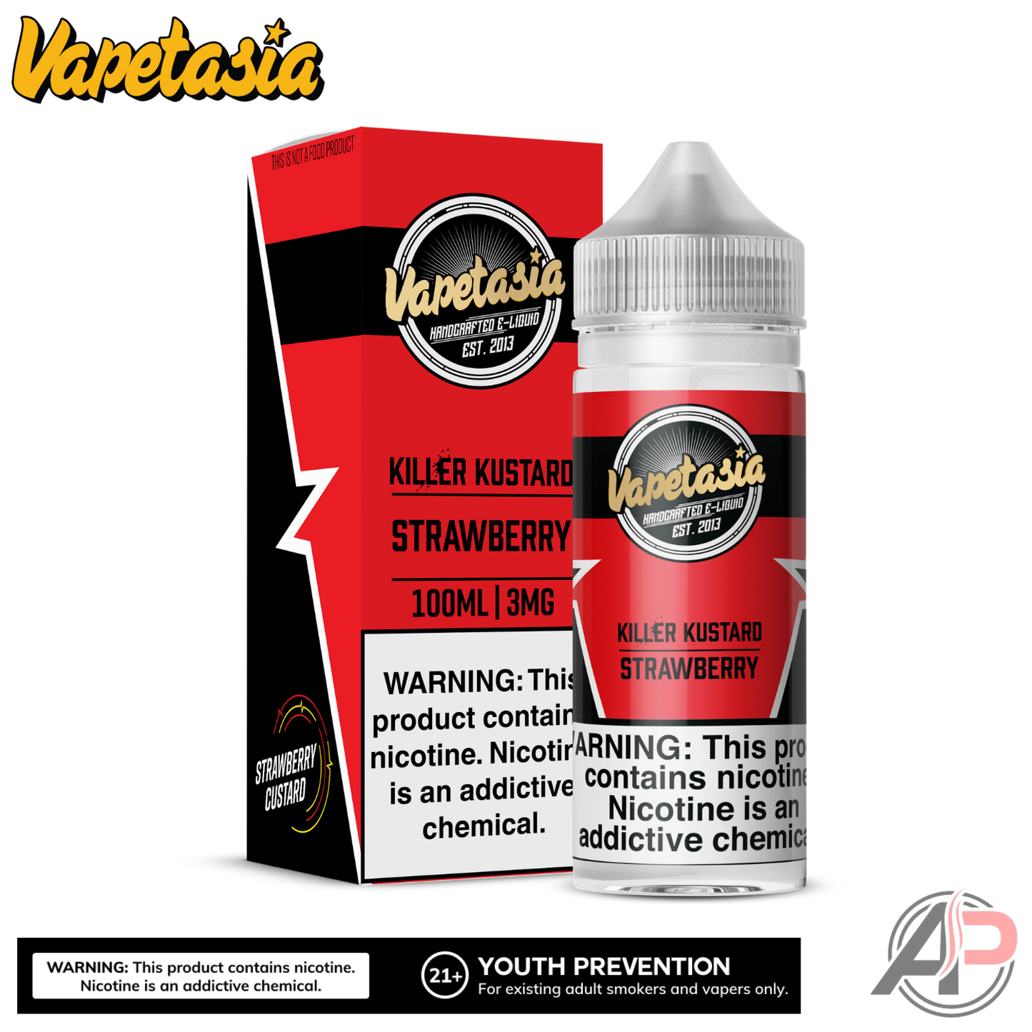 Vapetasia Killer Kustard Strawberry 100mL E-Liquid