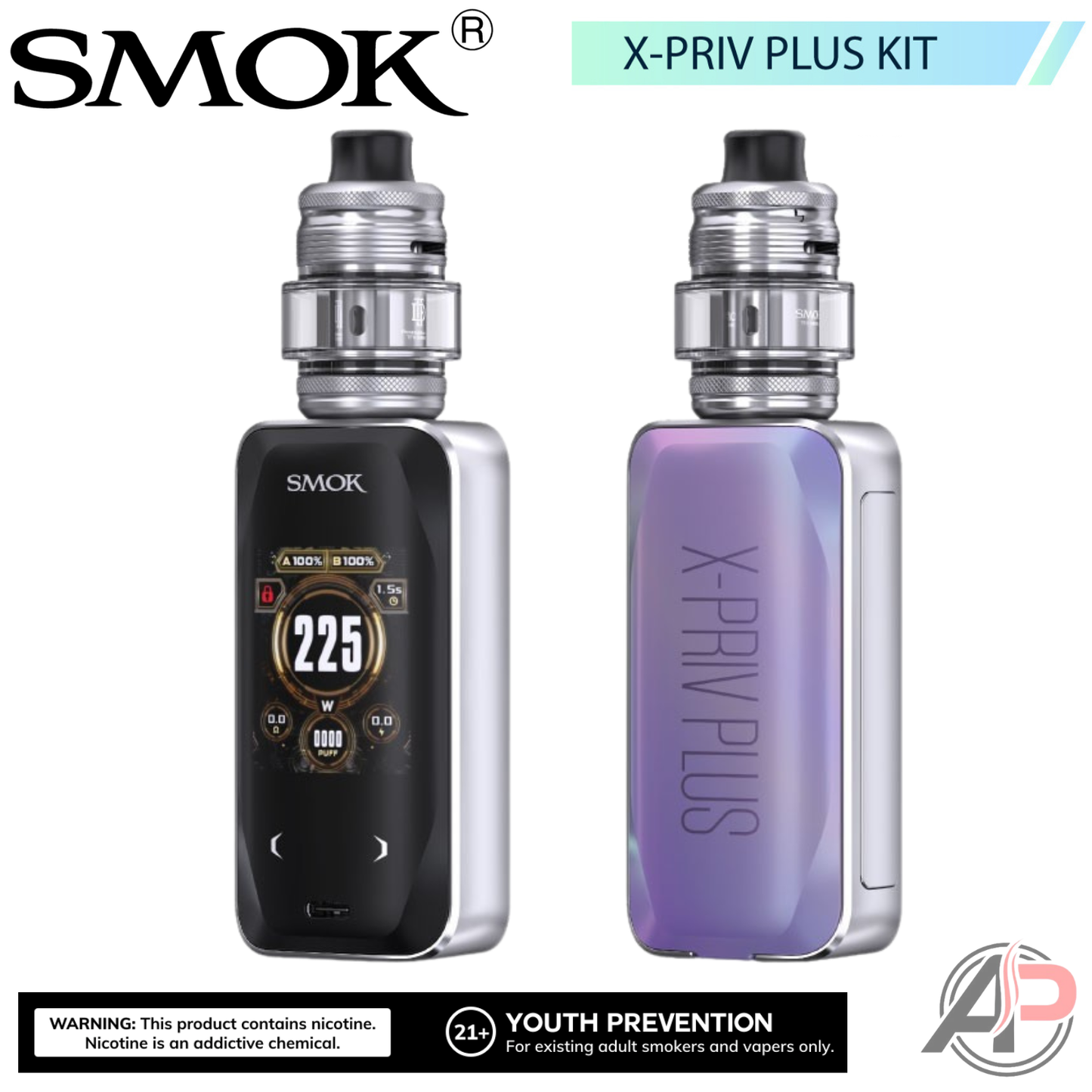 Smok X-Priv Plus 225W Box Mod System Starter Kit Device