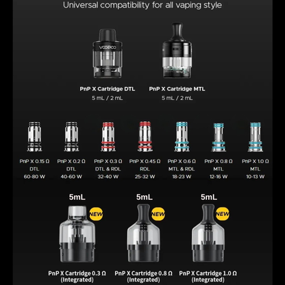 Voopoo PNP-X Replacement Pod Cartridges 2 Pack Apvs Voopoo PNP-X Replacement Pod Cartridges 2 Pack Apvs