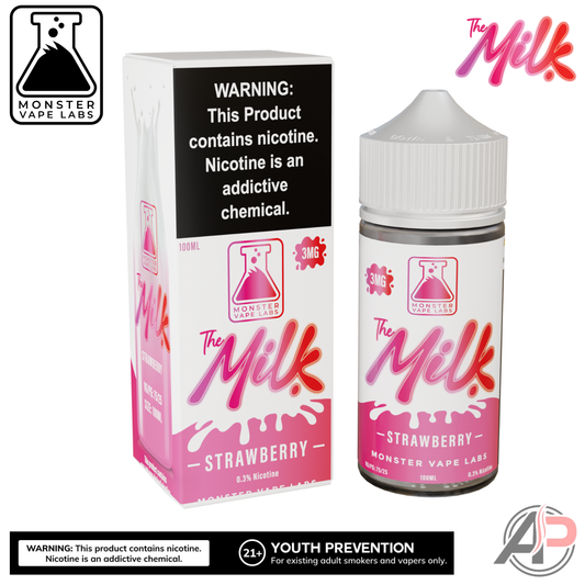 The Milk Strawberry E-Liquid By Monster Vape Labs 100mL