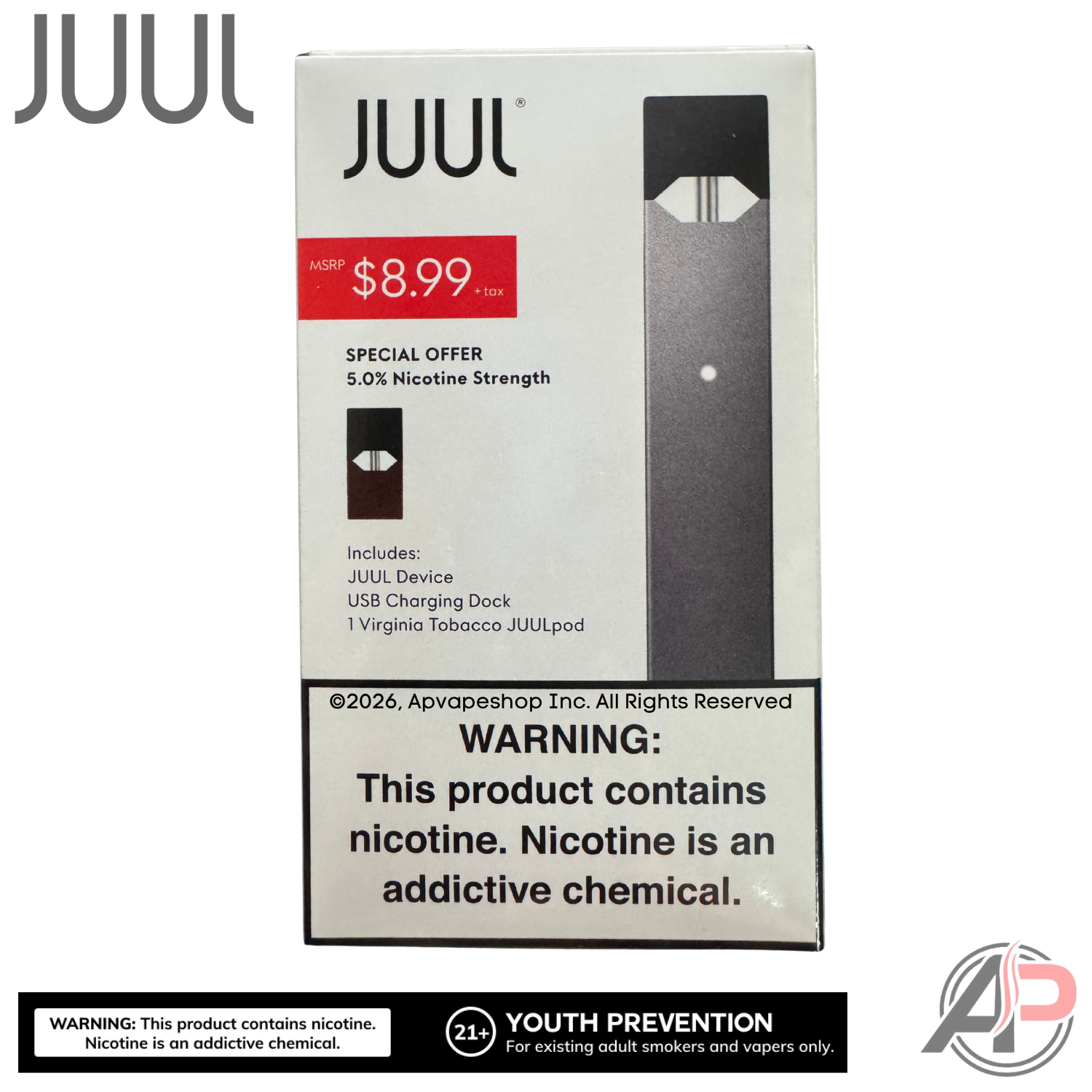 Juul Virginia Tobacco Starter Kit 1 Pod + Device - Special Offer