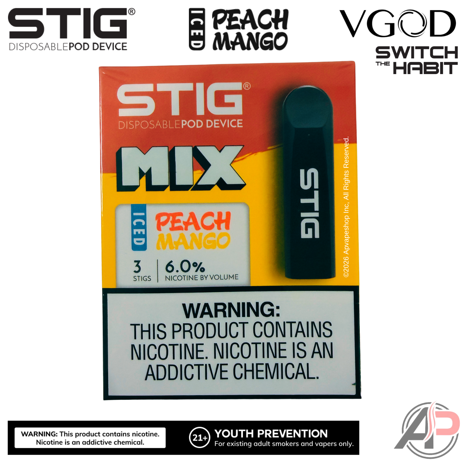 VGOD STIG Disposable Vape Pen | Vaping Device | E-Cigarette Apvs VGOD STIG Disposable Vape Pen | Vaping Device | E-Cigarette Apvs