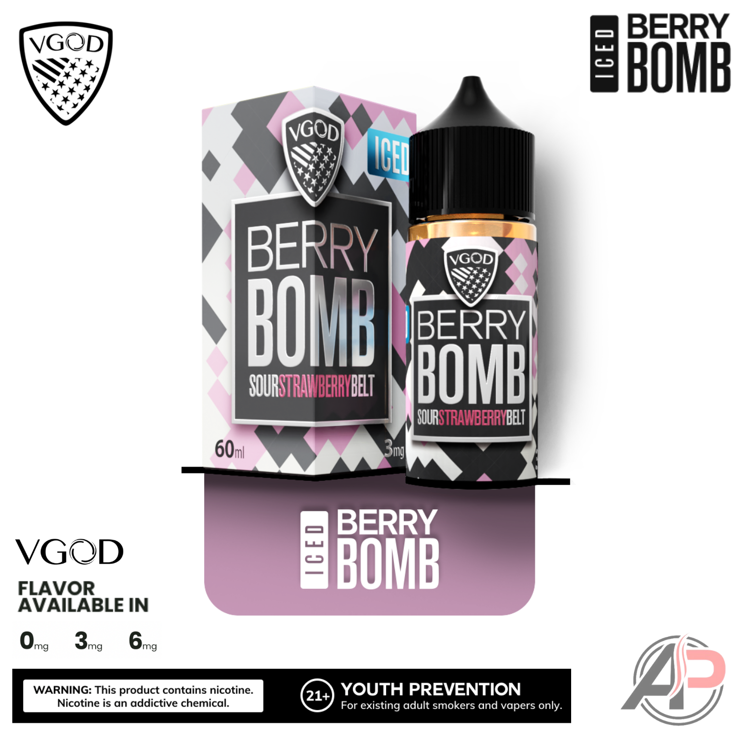 Vgod Iced Berry Bomb E-Liquid 60mL