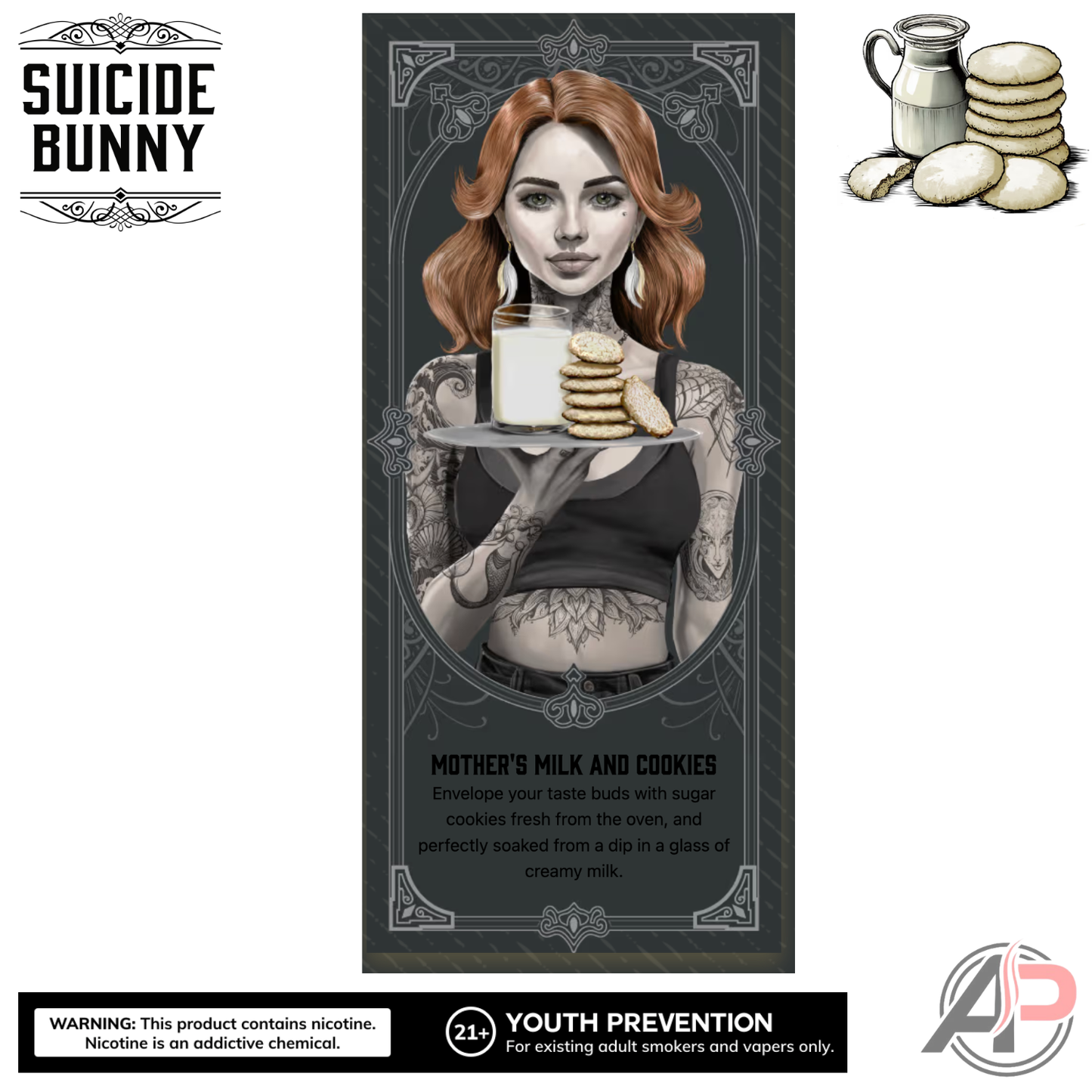 Suicide Bunny Mothers Milk And Cookies E-Liquid 120mL