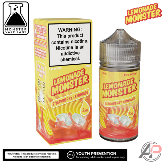 Strawberry Lemonade E-Liquid By Lemonade Monster Vape Labs 100mL