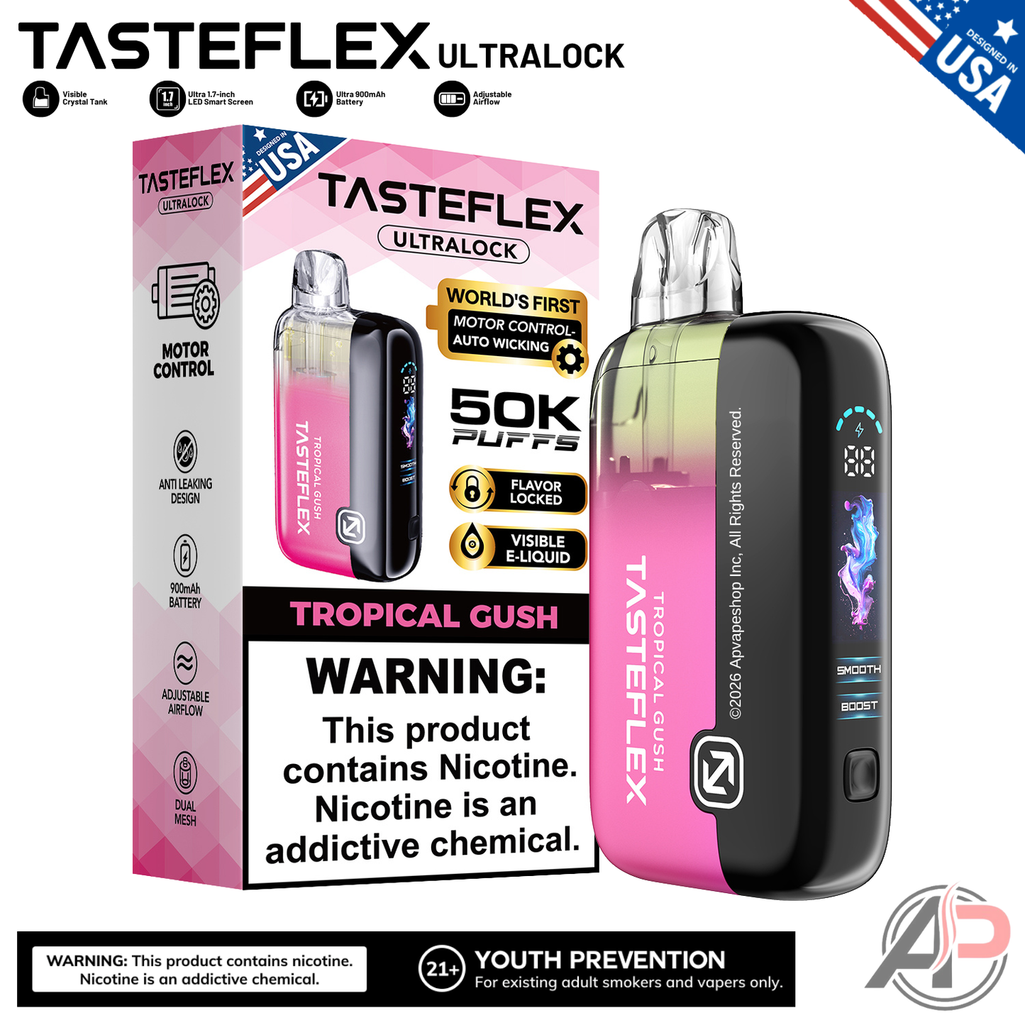 Tasteflex Ultralock 50000 Puffs Disposable Vape Device