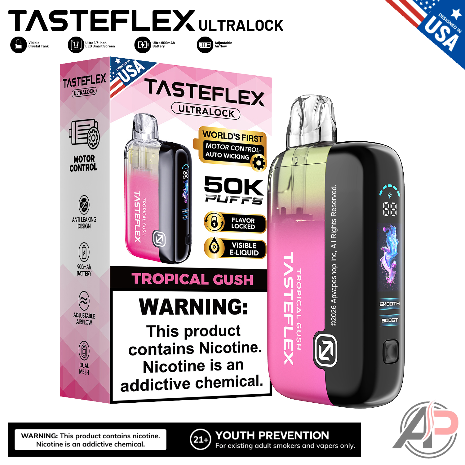 Tasteflex Ultralock 50000 Puffs Disposable Vape Device