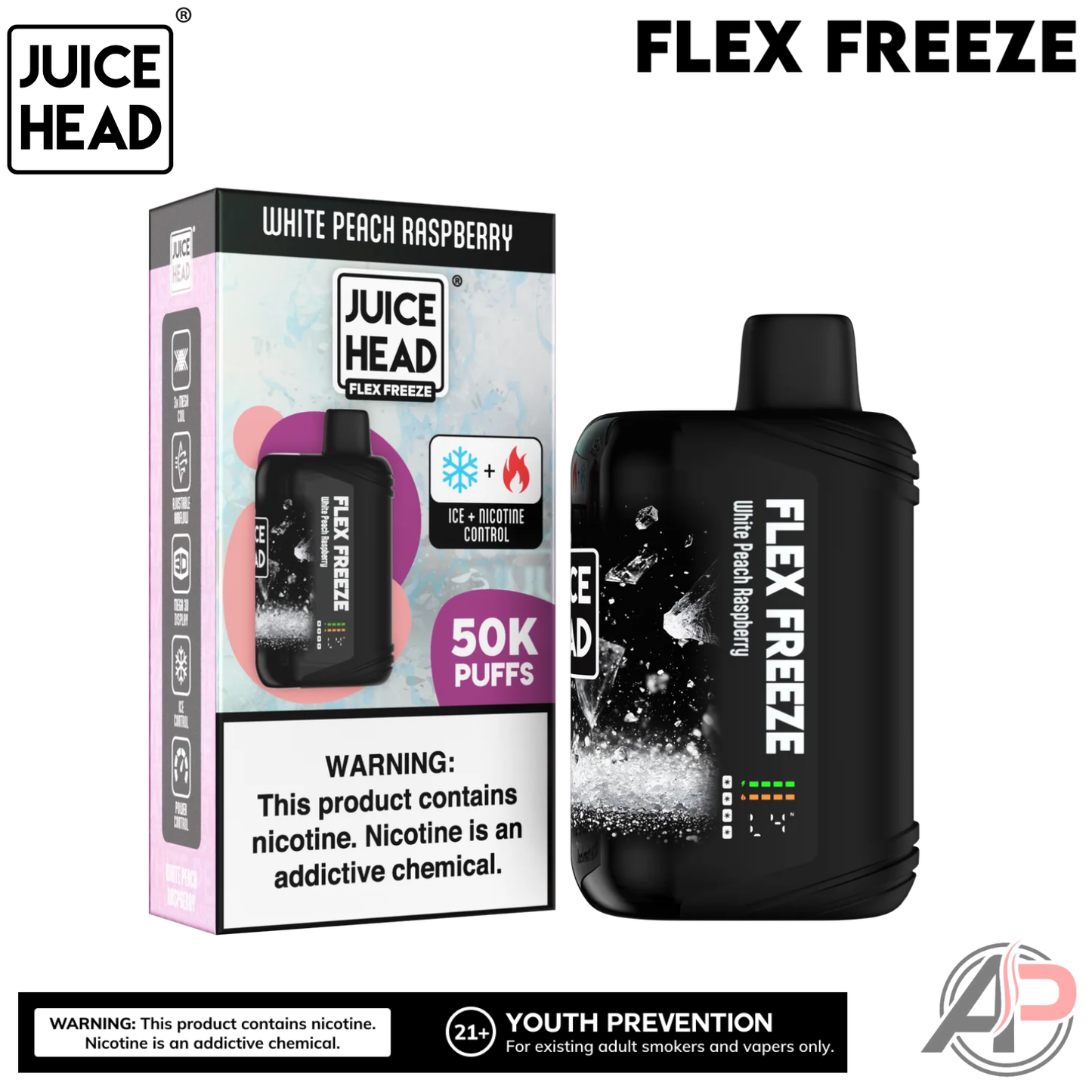 Juice Head Flex Freeze 50,000 Puffs Disposable Vape Device