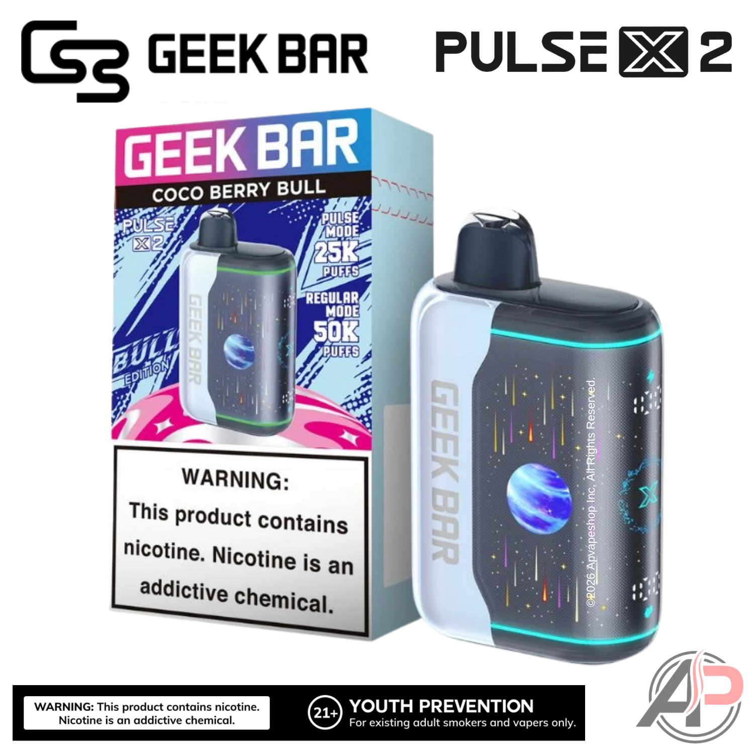 Geek Bar Pulse X 2 50,000 Puffs Disposable Vape Device