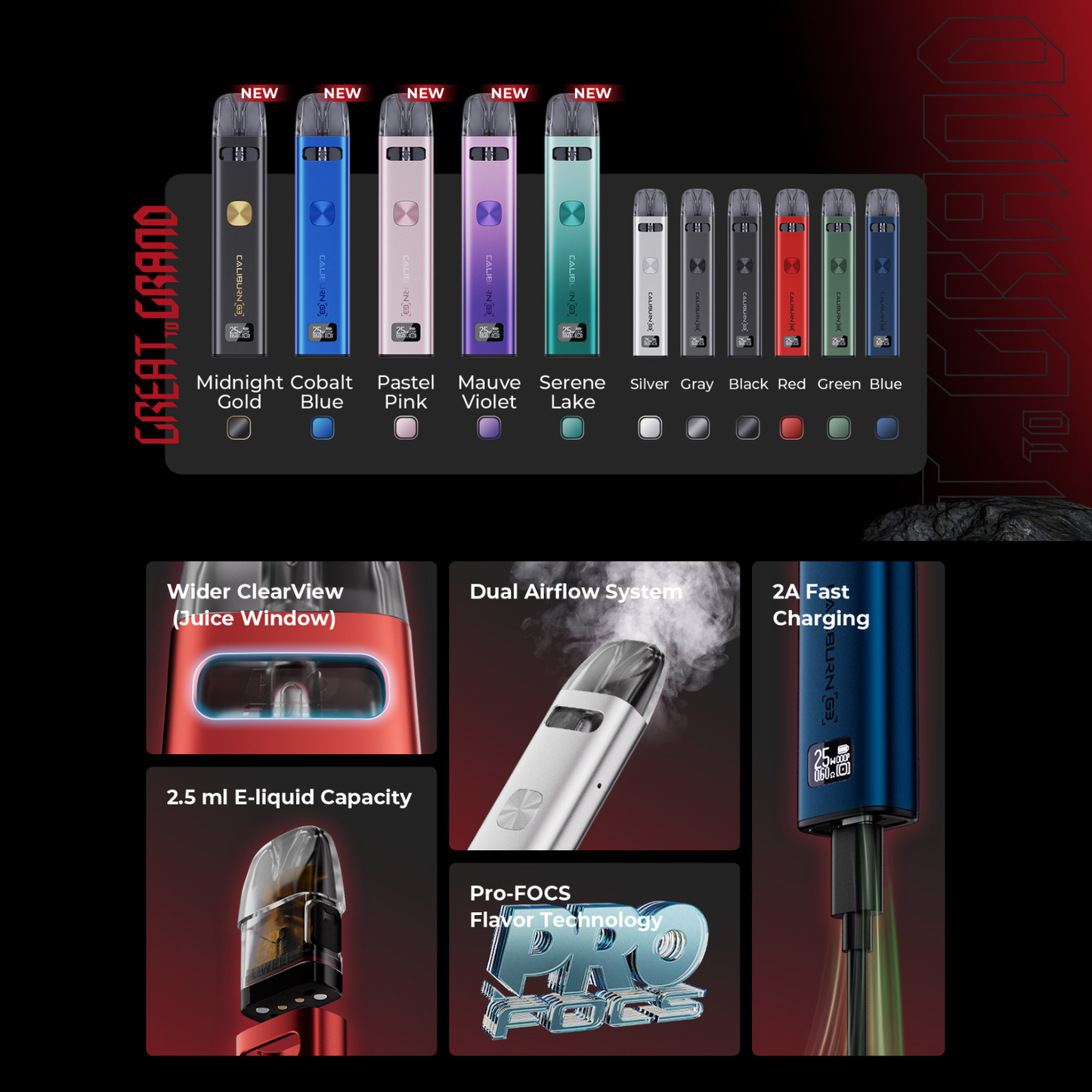 Uwell Caliburn G3 Pod System Starter Kit Device