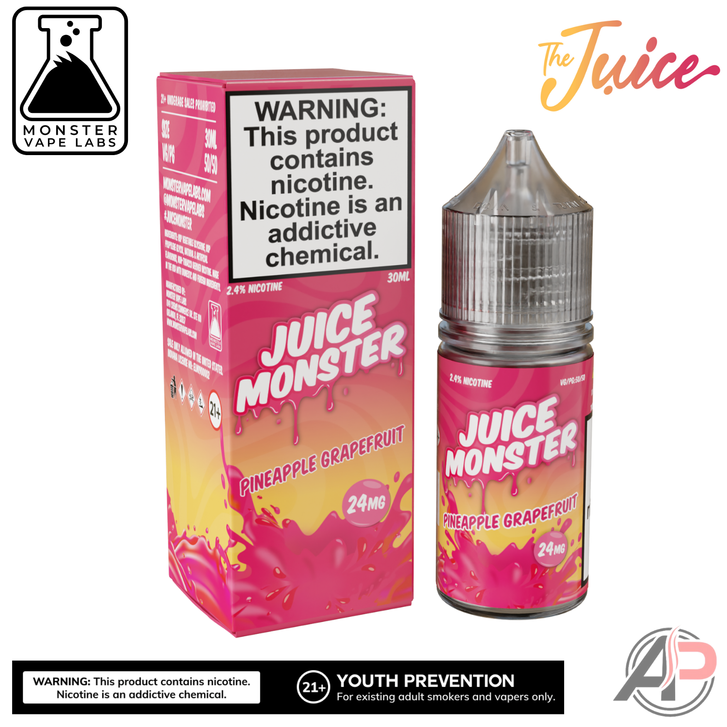 Pineapple Grapefruit E-Liquid By Juice Monster Vape Labs 100mL