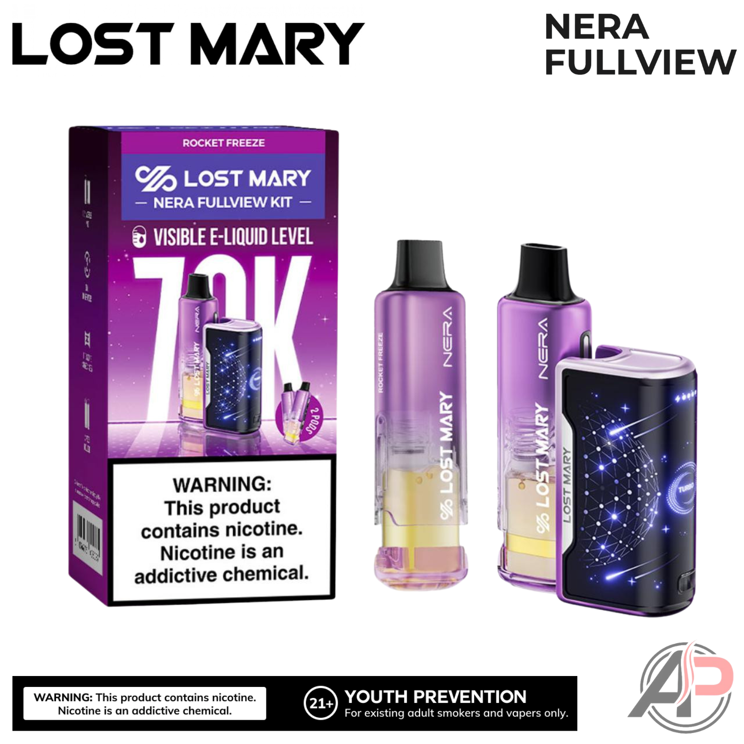 Lost Mary Nera Fullview 70k Puffs Disposable Vape Device Kit