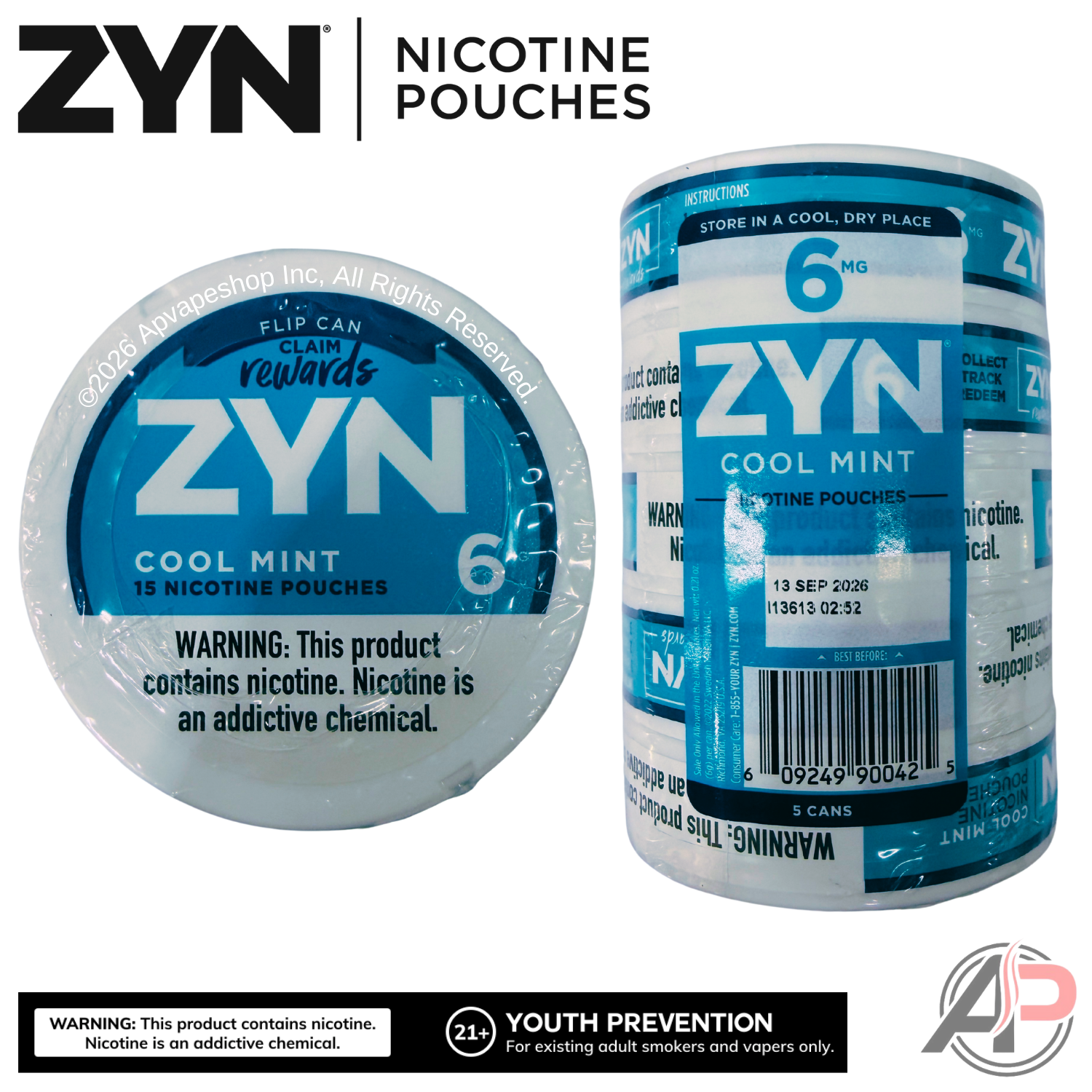 Zyn Nicotine Pouches Cool Mint 6mg