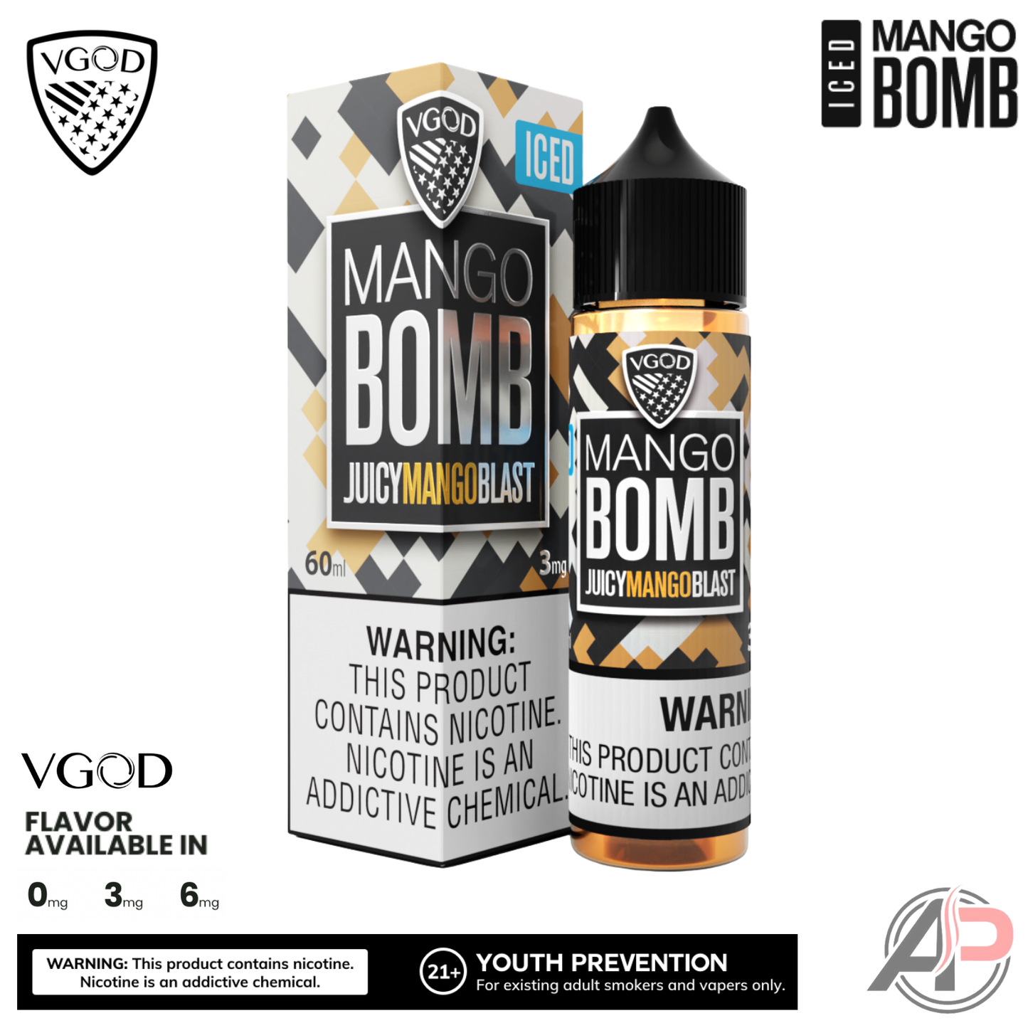 Vgod Iced Mango Bomb E-Liquid 60mL