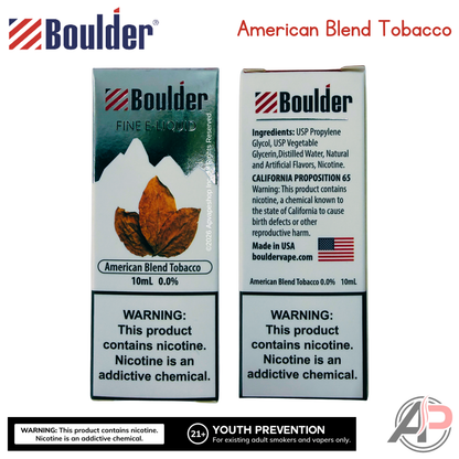 Boulder American Blend Tobacco E-Liquid 10mL