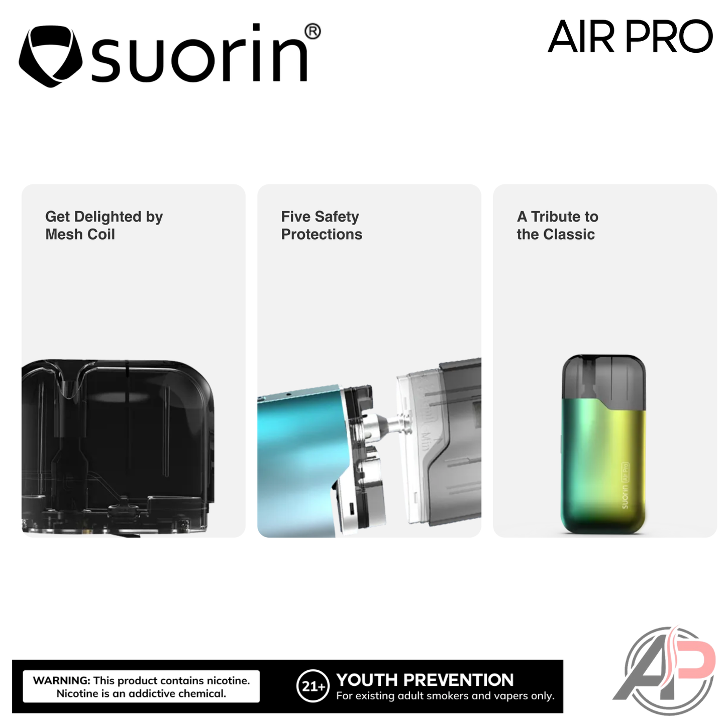 Suorin Air Pro 18w Pod System Starter Kit Device