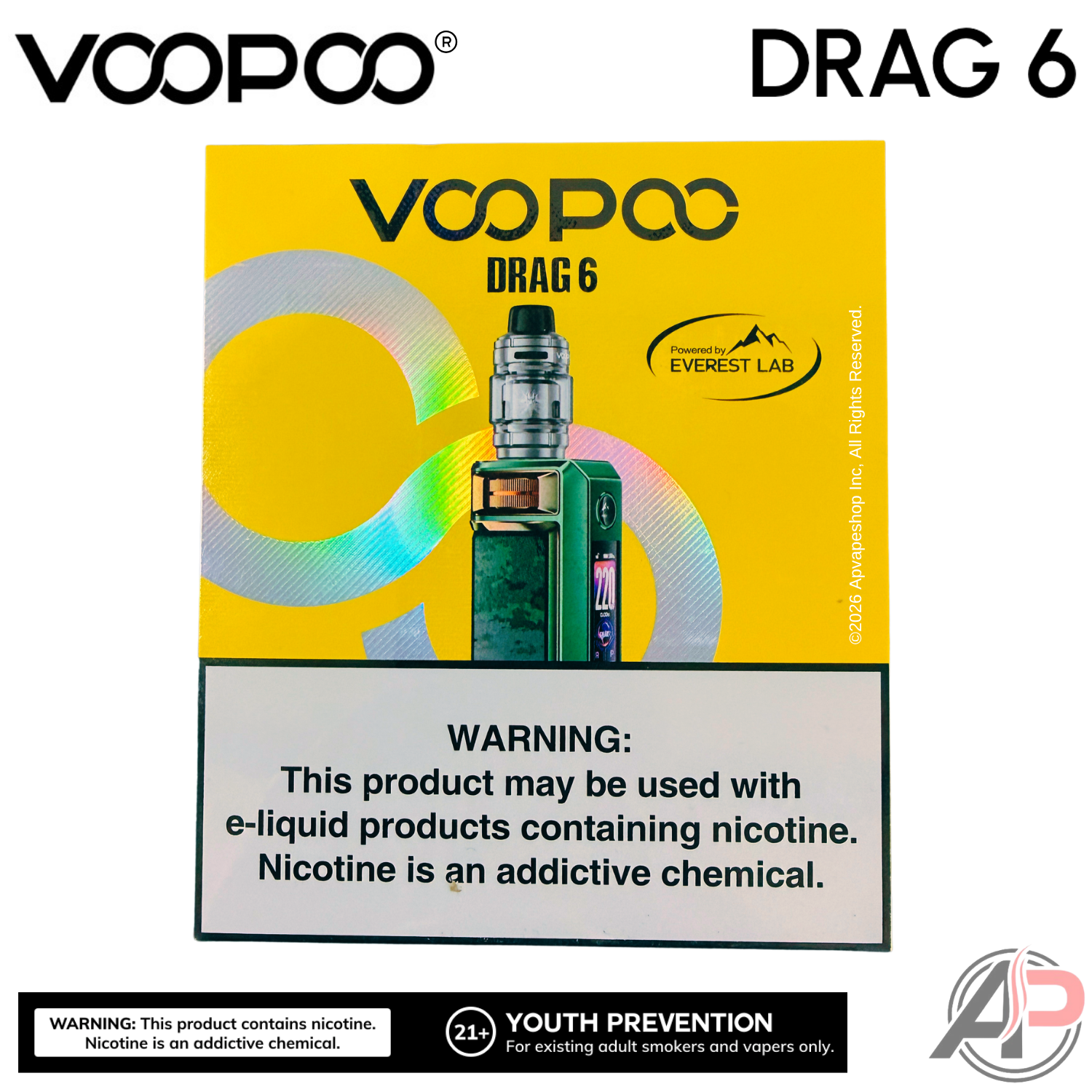 Voopoo Drag 6 220w Box Mod Starter Kit Device