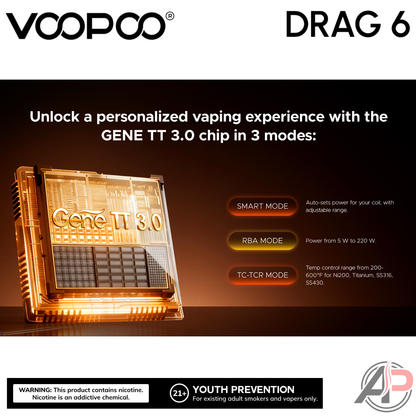 Voopoo Drag 6 220w Box Mod Starter Kit Device