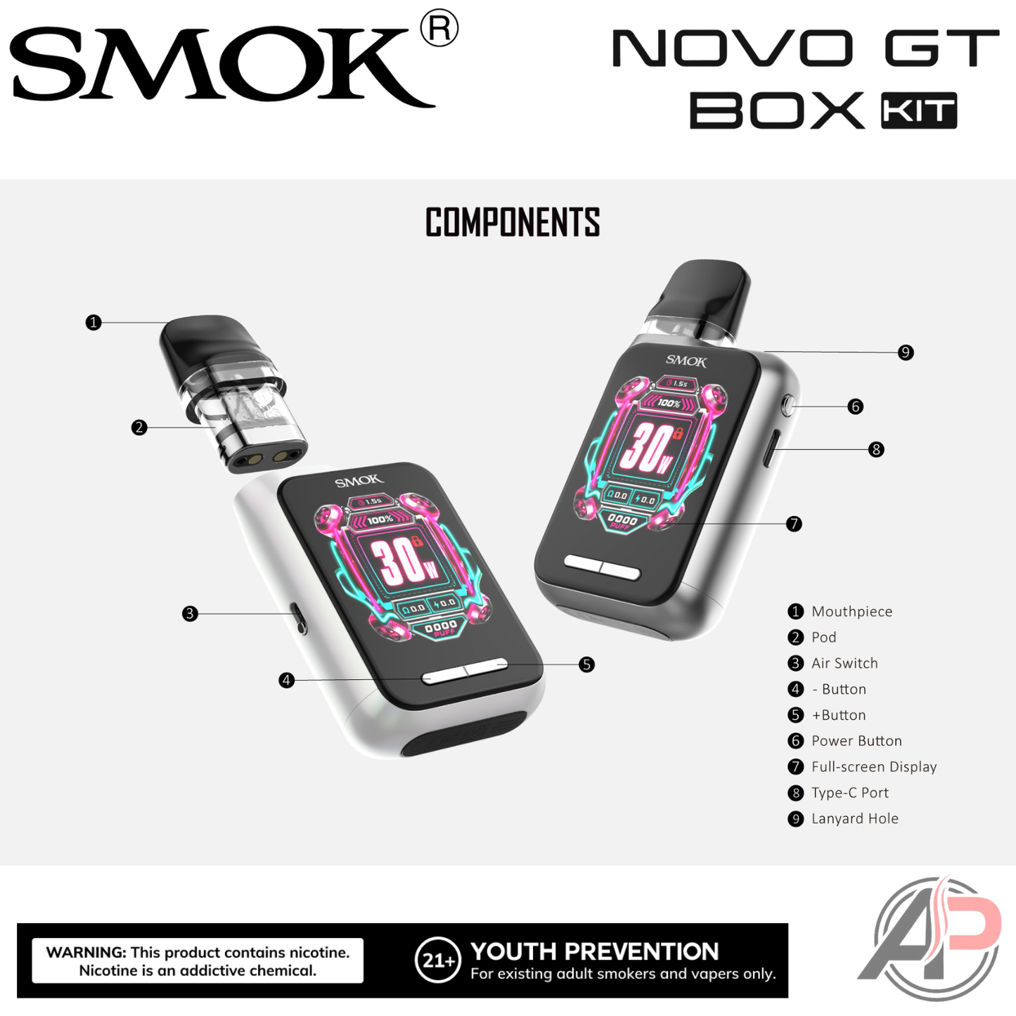 Smok Novo GT Box 30w Pod System Starter Kit device