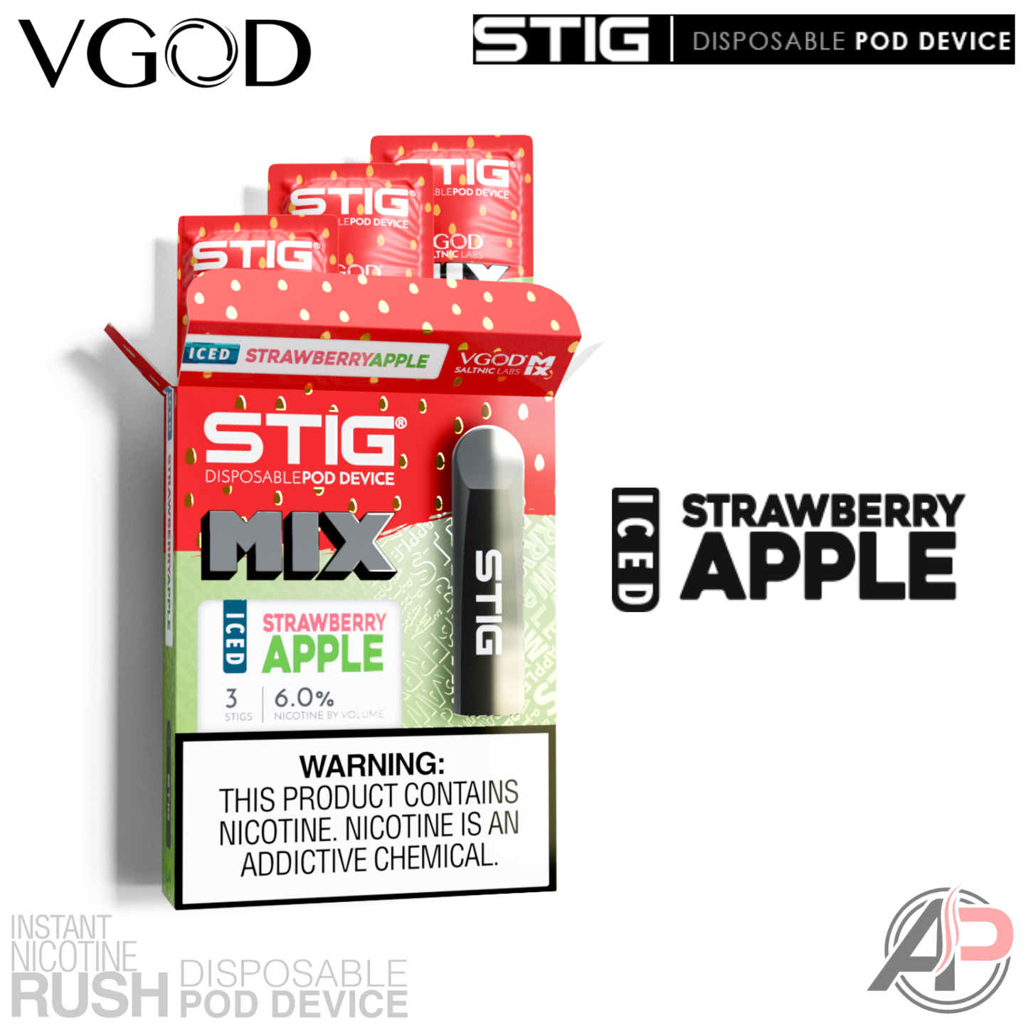 Vgod Stig Disposable Vape Device 3 Pack