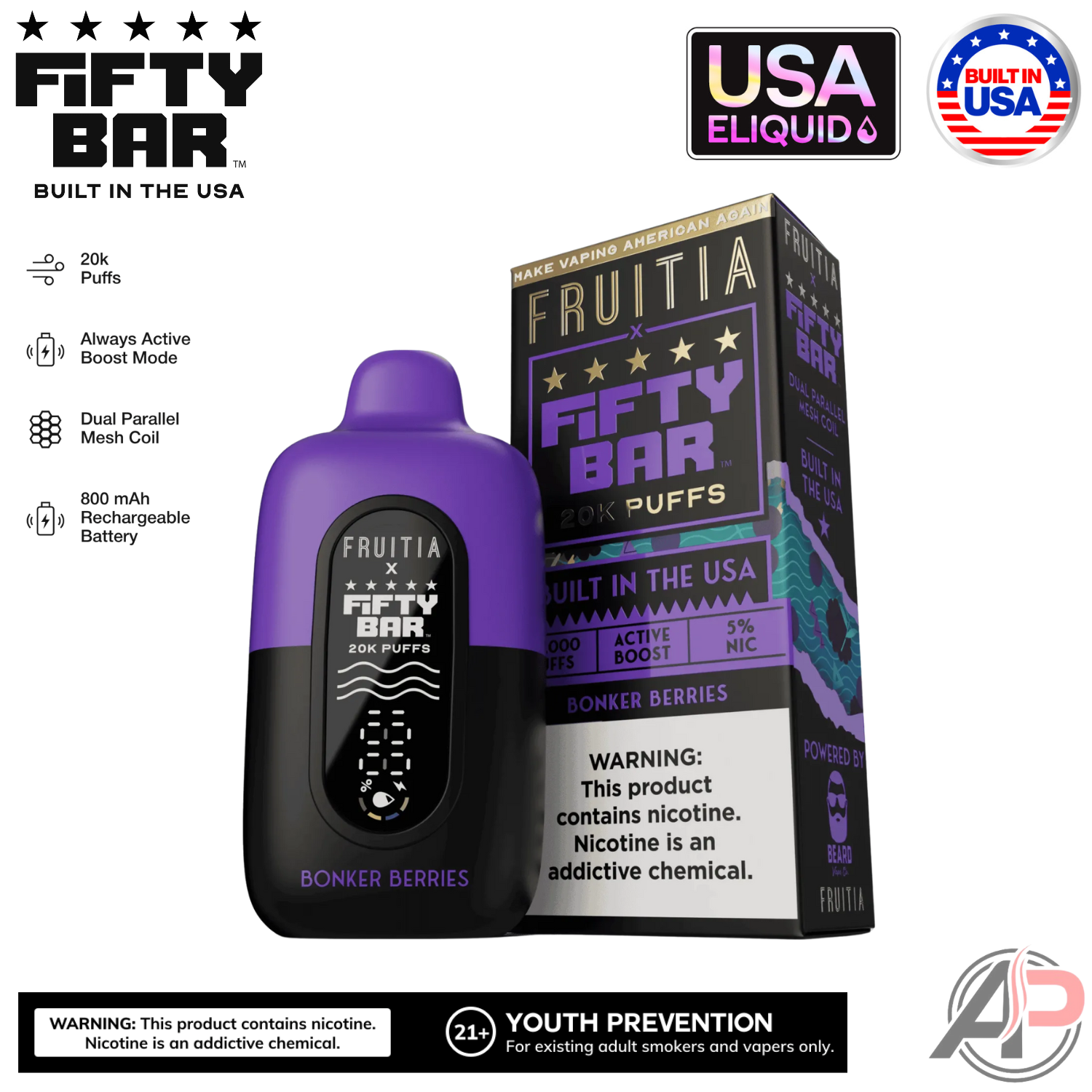 Fifty Bar V2 20000 Puffs Disposable Vape Device Apvs Fifty Bar V2 20000 Puffs Disposable Vape Device Apvs
