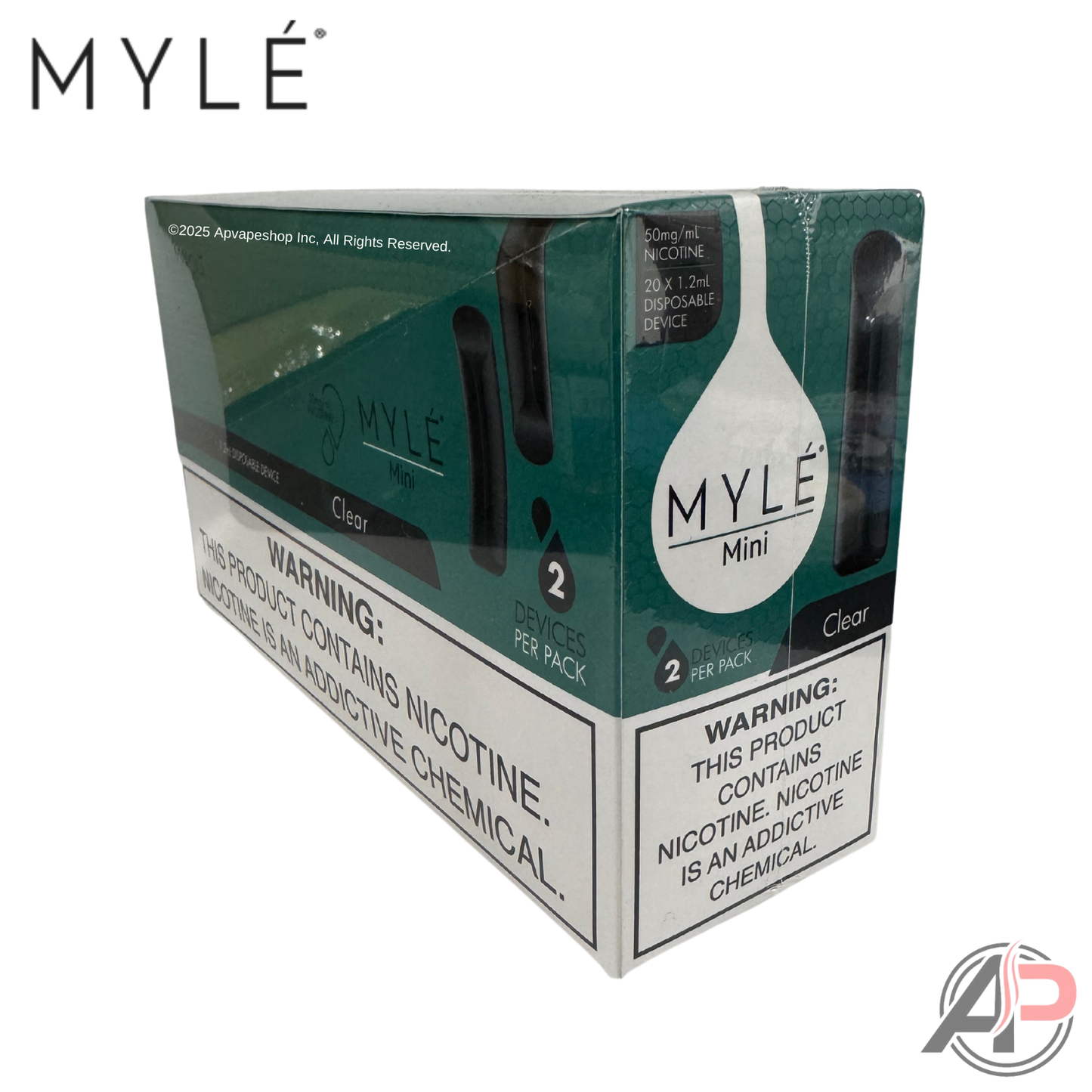 Myle Mini Disposable Vape Device Wholesale Box Clear (New)