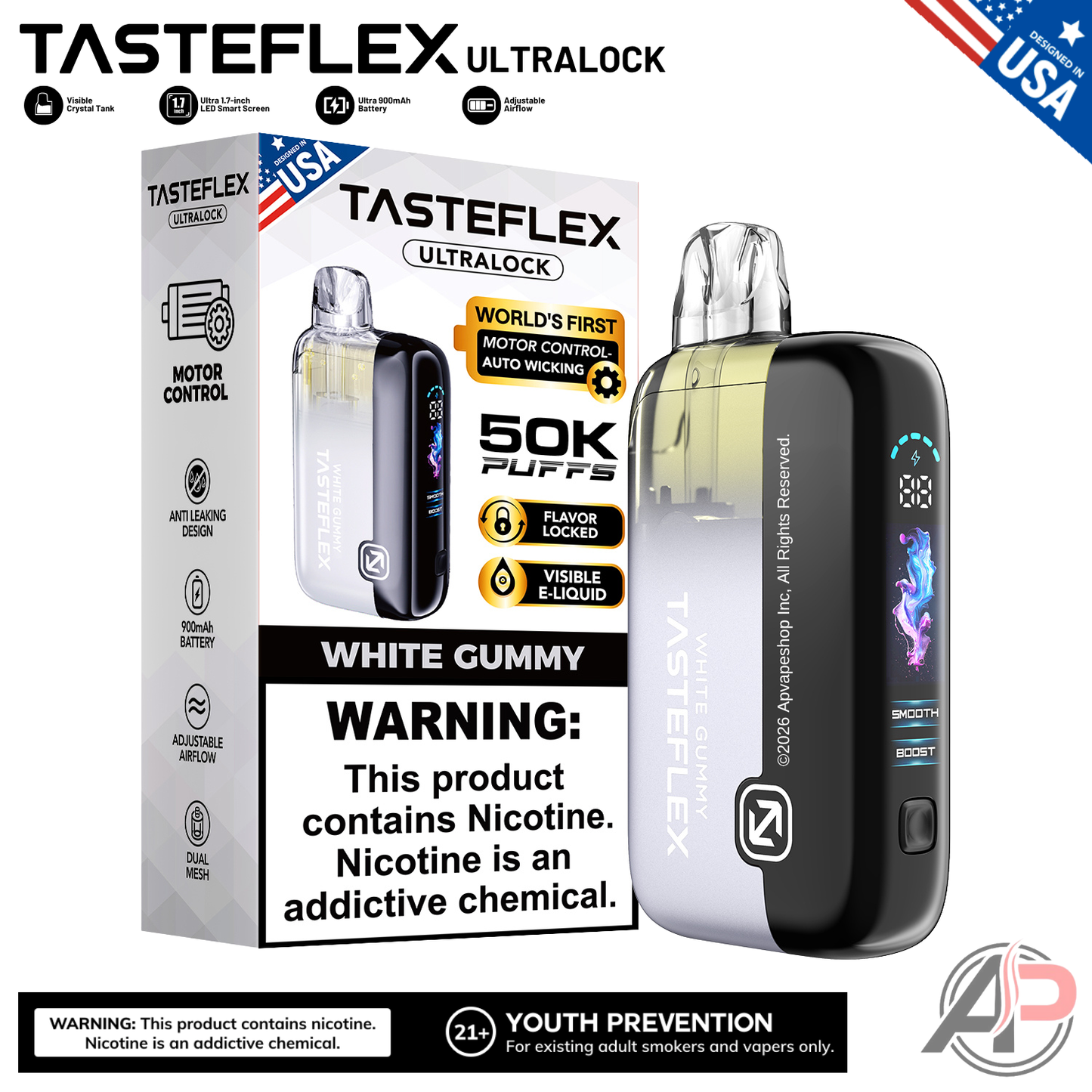 Tasteflex Ultralock 50000 Puffs Disposable Vape Device