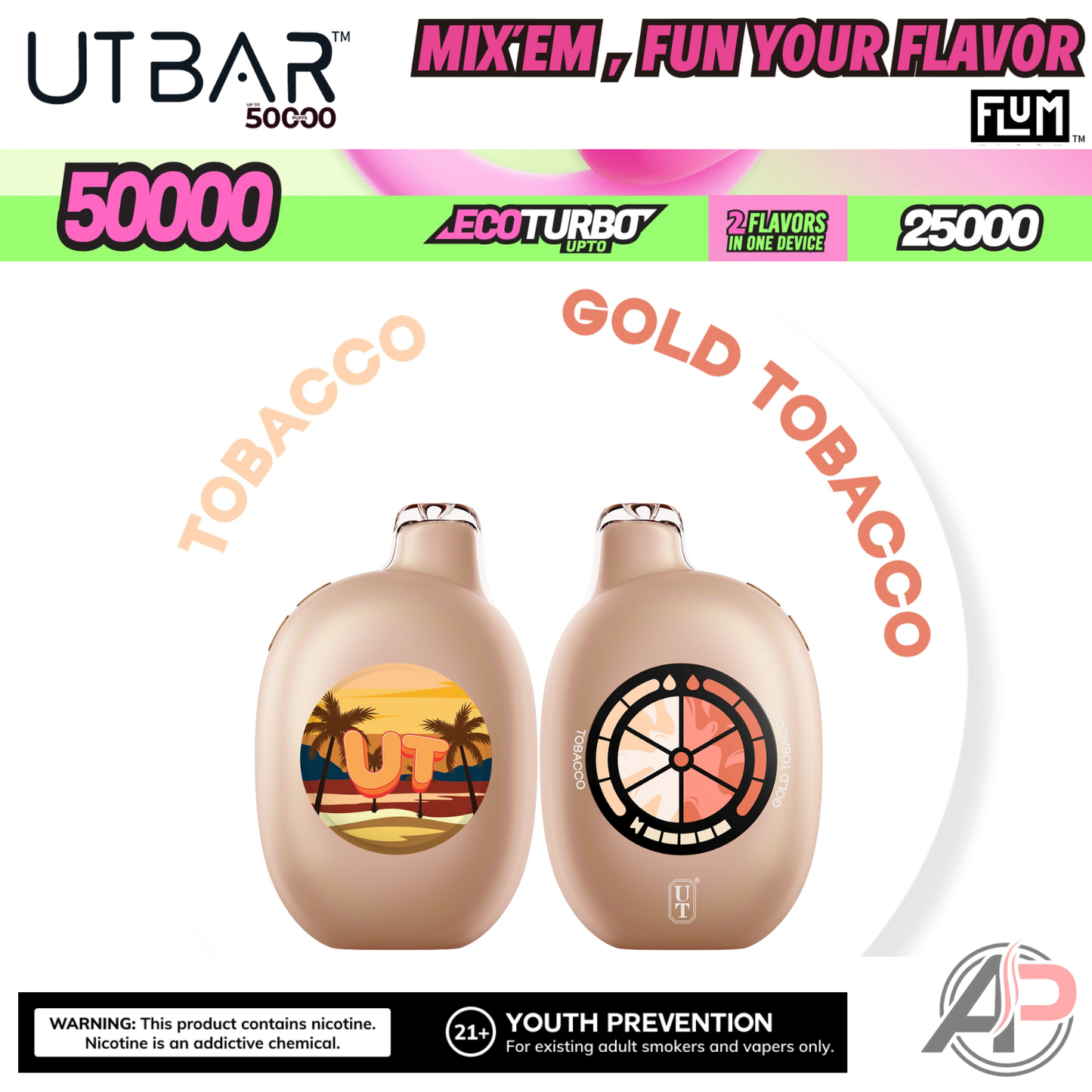 Flum UT Bar 50000 Puffs Disposable Vape Device