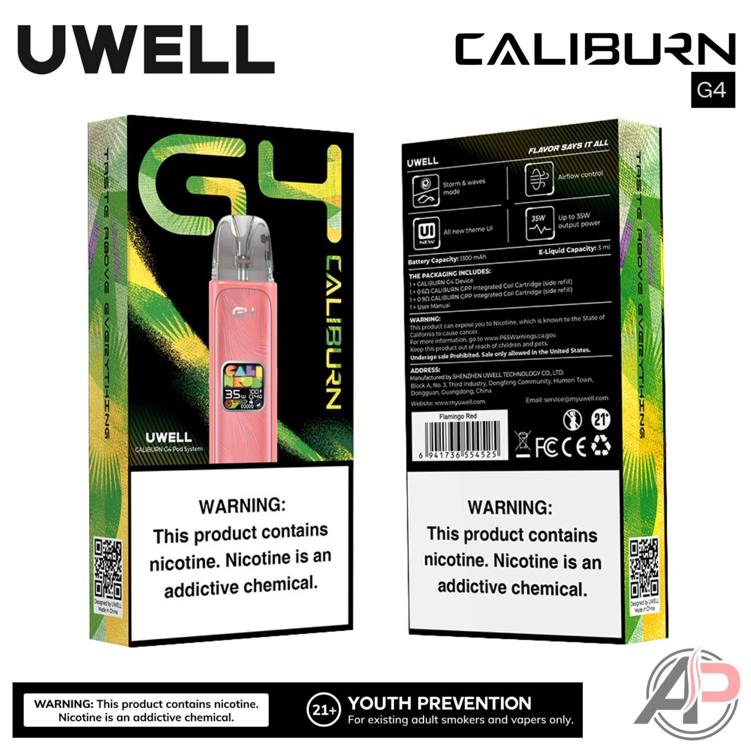 Uwell Caliburn G4 Pod System Starter Kit Device Apvs Uwell Caliburn G4 Pod System Starter Kit Device Apvs