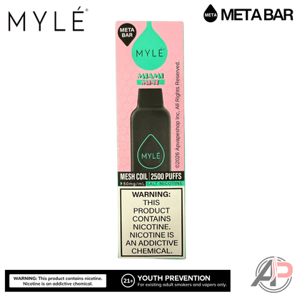 Myle Meta Bar Vape 2500 Puffs Vape Disposable Device