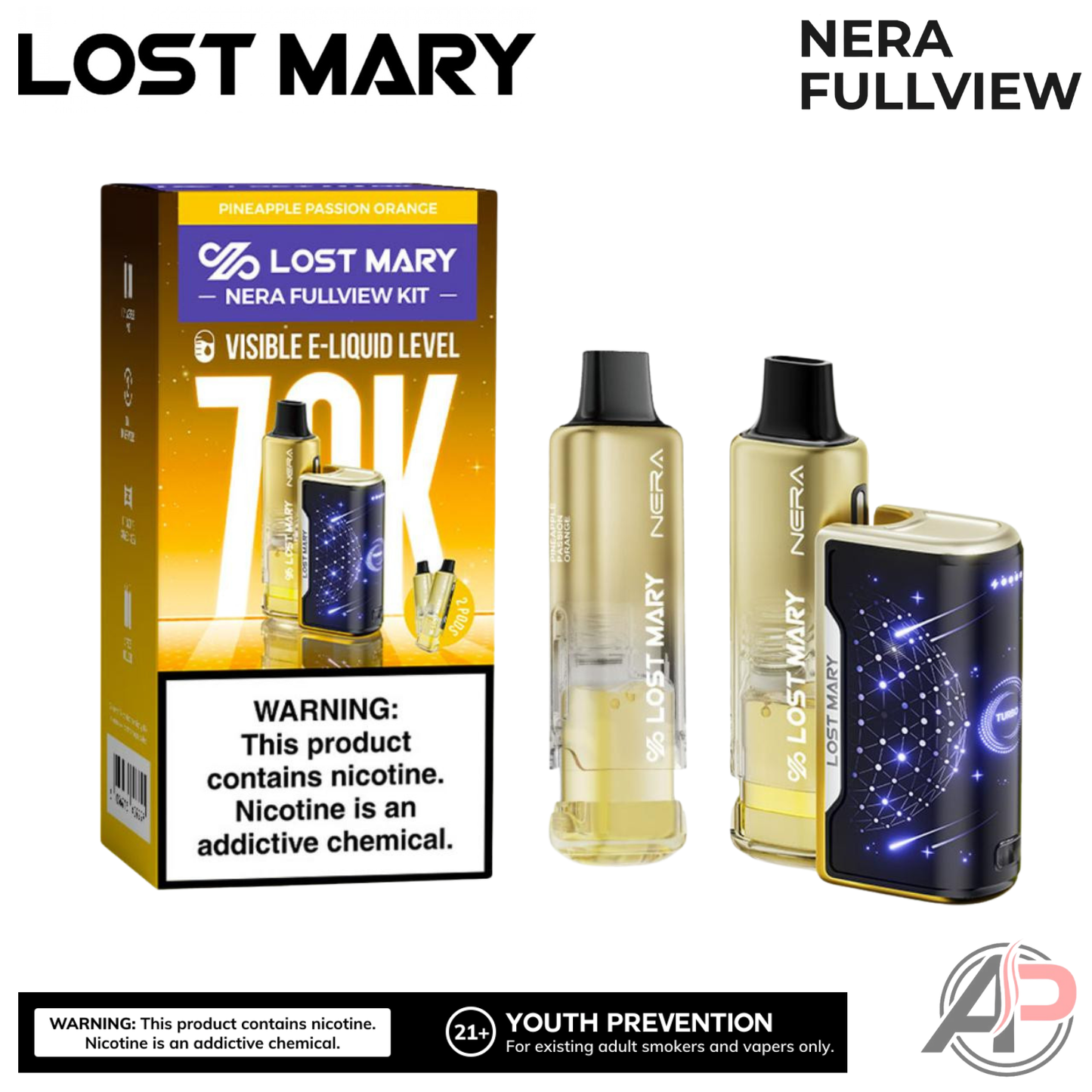 Lost Mary Nera Fullview 70k Puffs Disposable Vape Device Kit