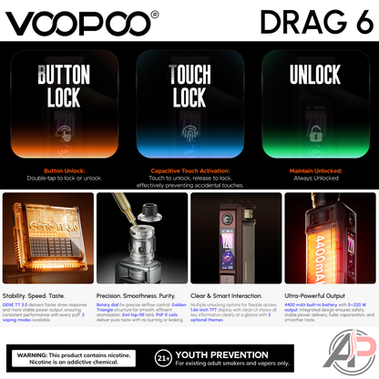 Voopoo Drag 6 220w Box Mod Starter Kit Device
