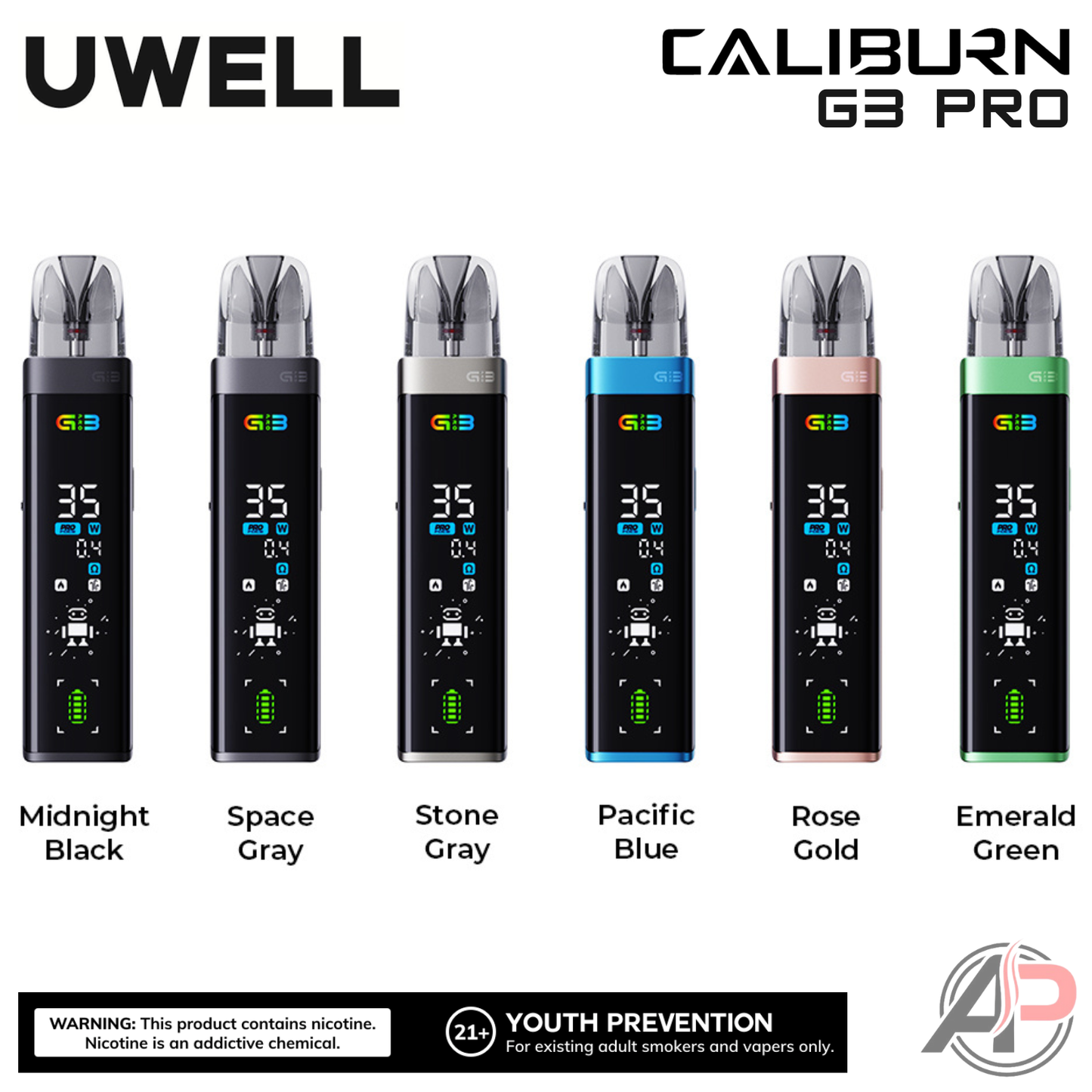 Uwell Caliburn G3 Pro Pod System Starter Kit Device
