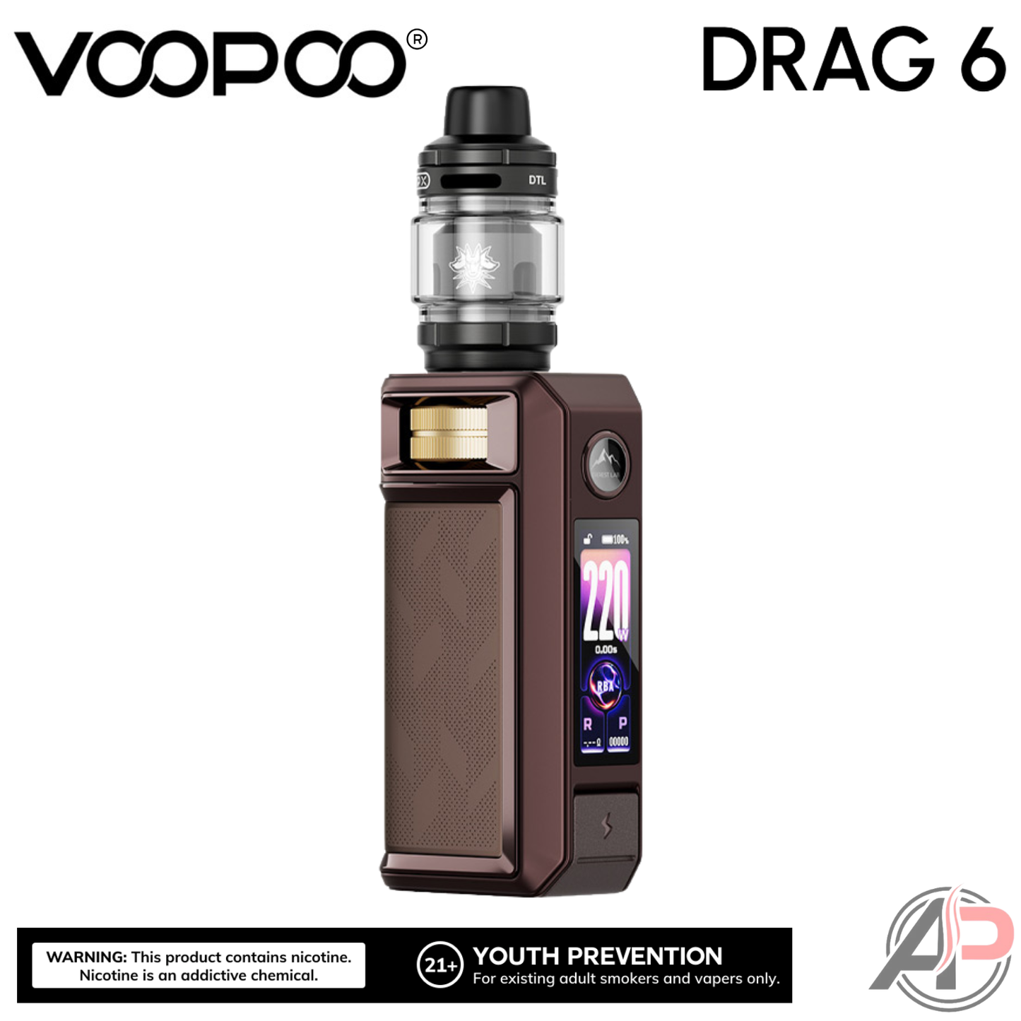 Voopoo Drag 6 220w Box Mod Starter Kit Device