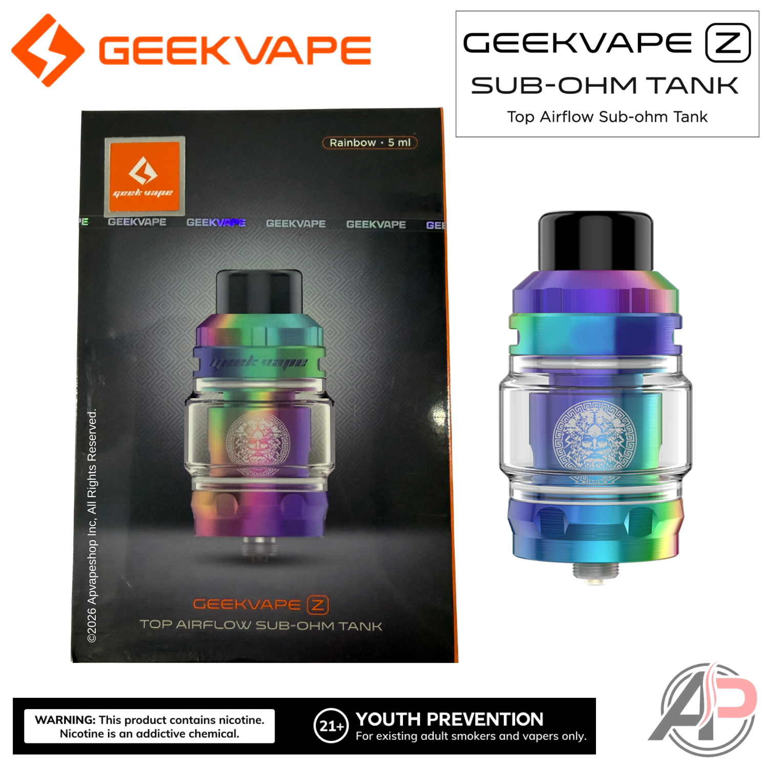 Geek Vape Z Zeus Subohm Tank Apvs Geek Vape Z Zeus Subohm Tank Apvs
