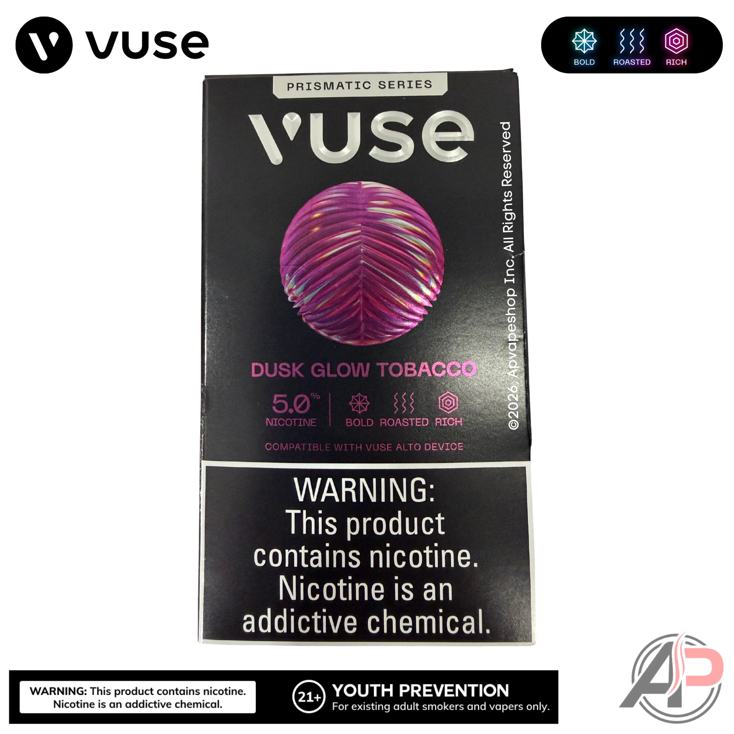 Vuse Alto Prismatic Dusk Glow Tobacco Pods 3 Pack