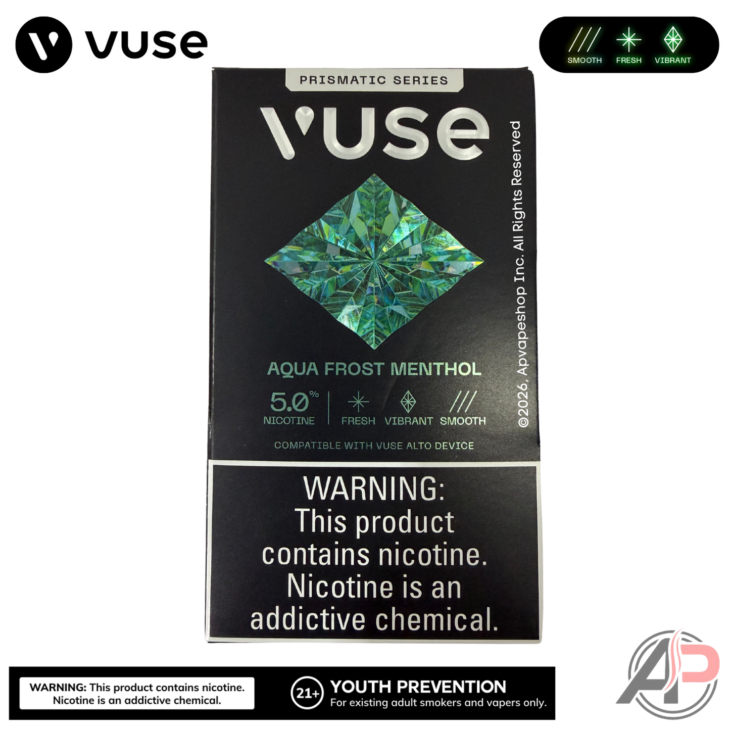 Vuse Alto Prismatic Aqua Frost Menthol Pods 3 Pack