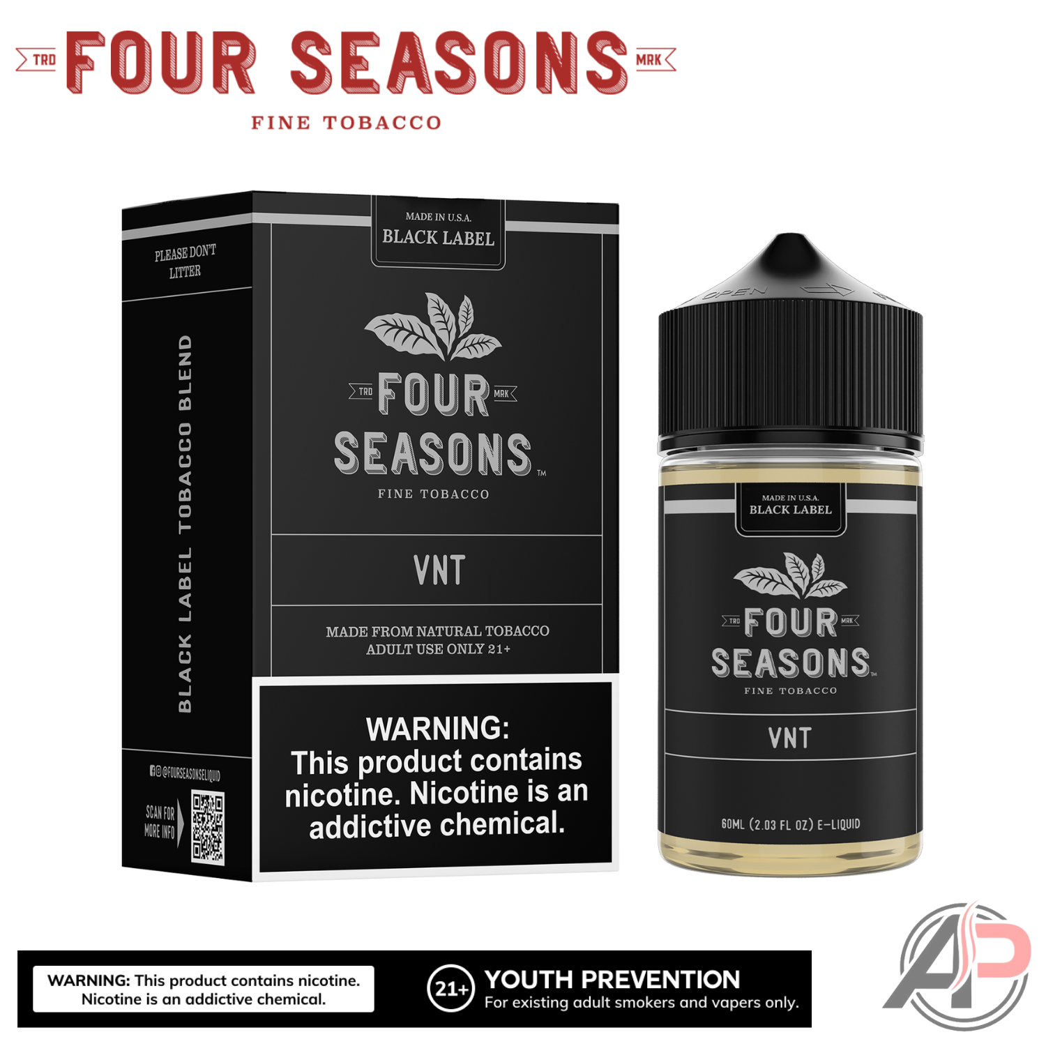 Four Seasons VNT Black Label E-Liquid 60mL