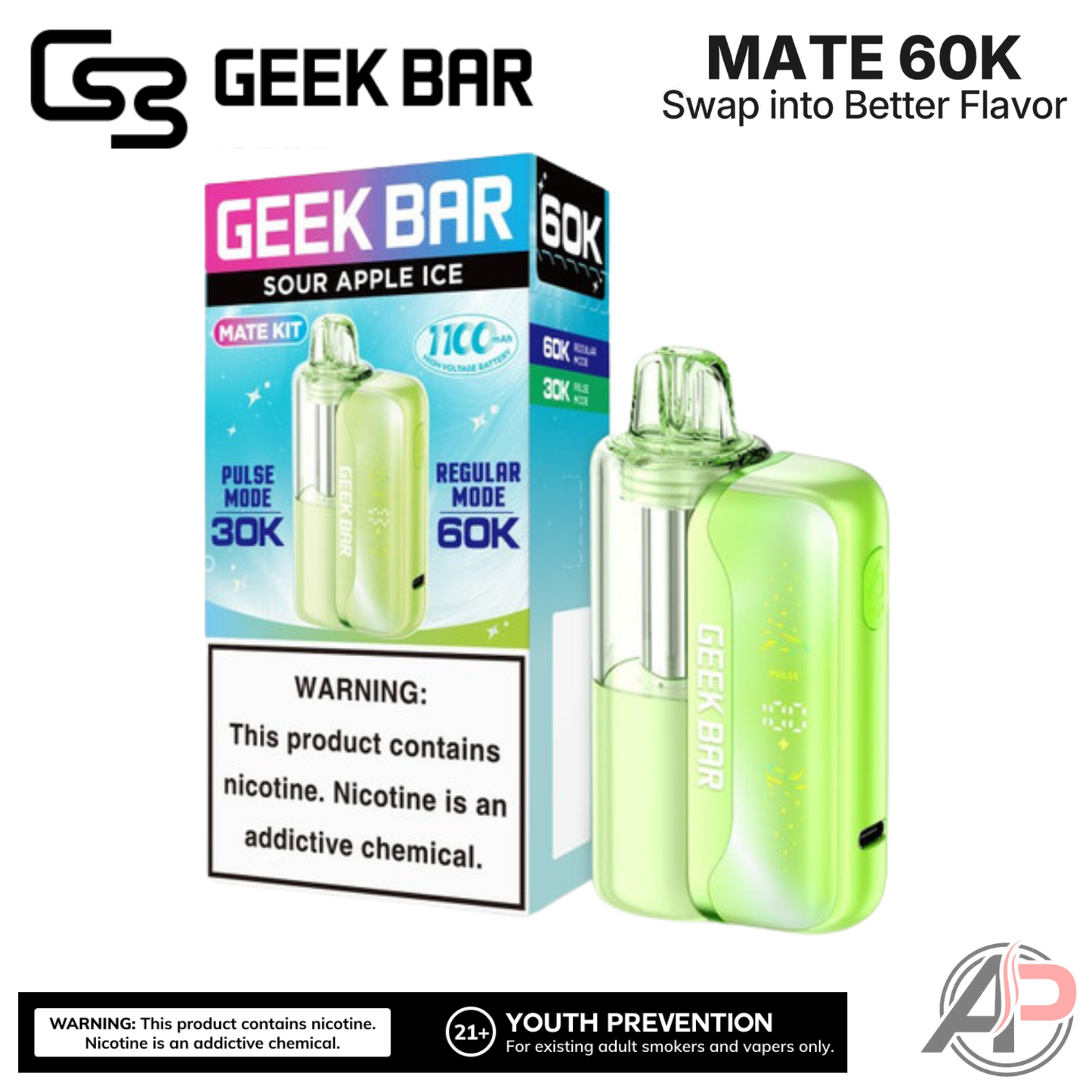 Geek Bar Mate 60,000 Puffs Disposable Vape Device Kit