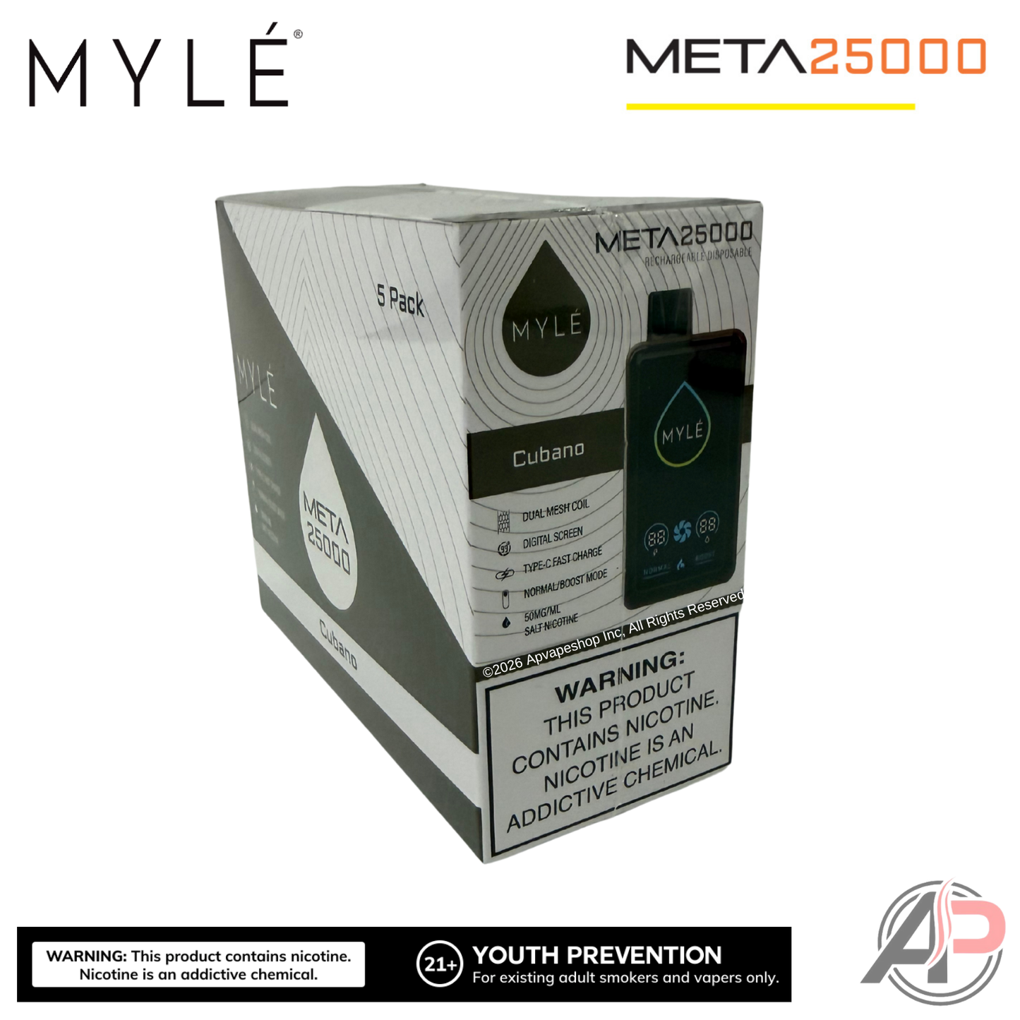 Myle Meta 25000 Puffs Disposable Vape Device