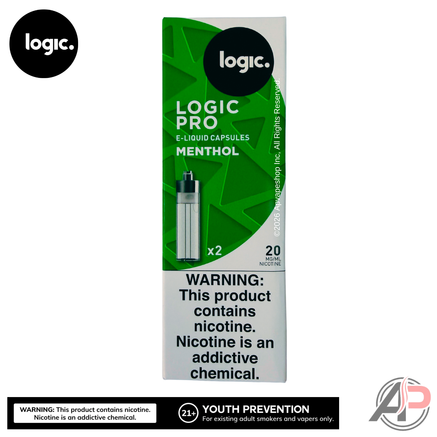 Logic Pro Menthol Capsules 2 Pack Apvs Logic Pro Menthol Capsules 2 Pack Apvs