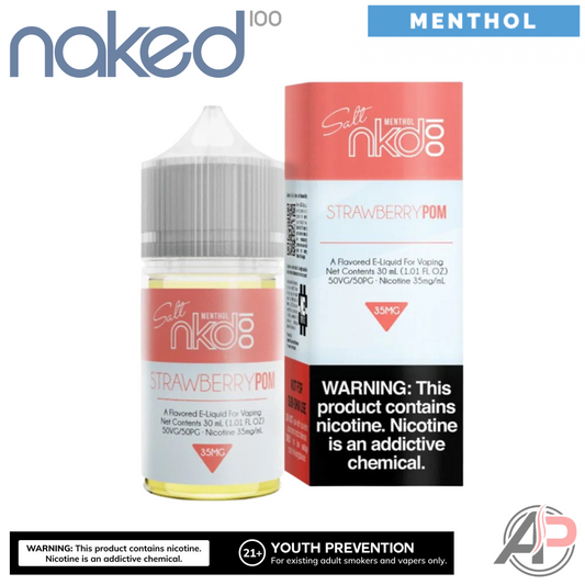 Naked 100 Strawberry Pom Salt Nicotine E-Liquid 30mL