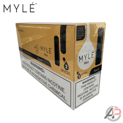 Myle Mini Disposable Vape Device Wholesale Box Peach