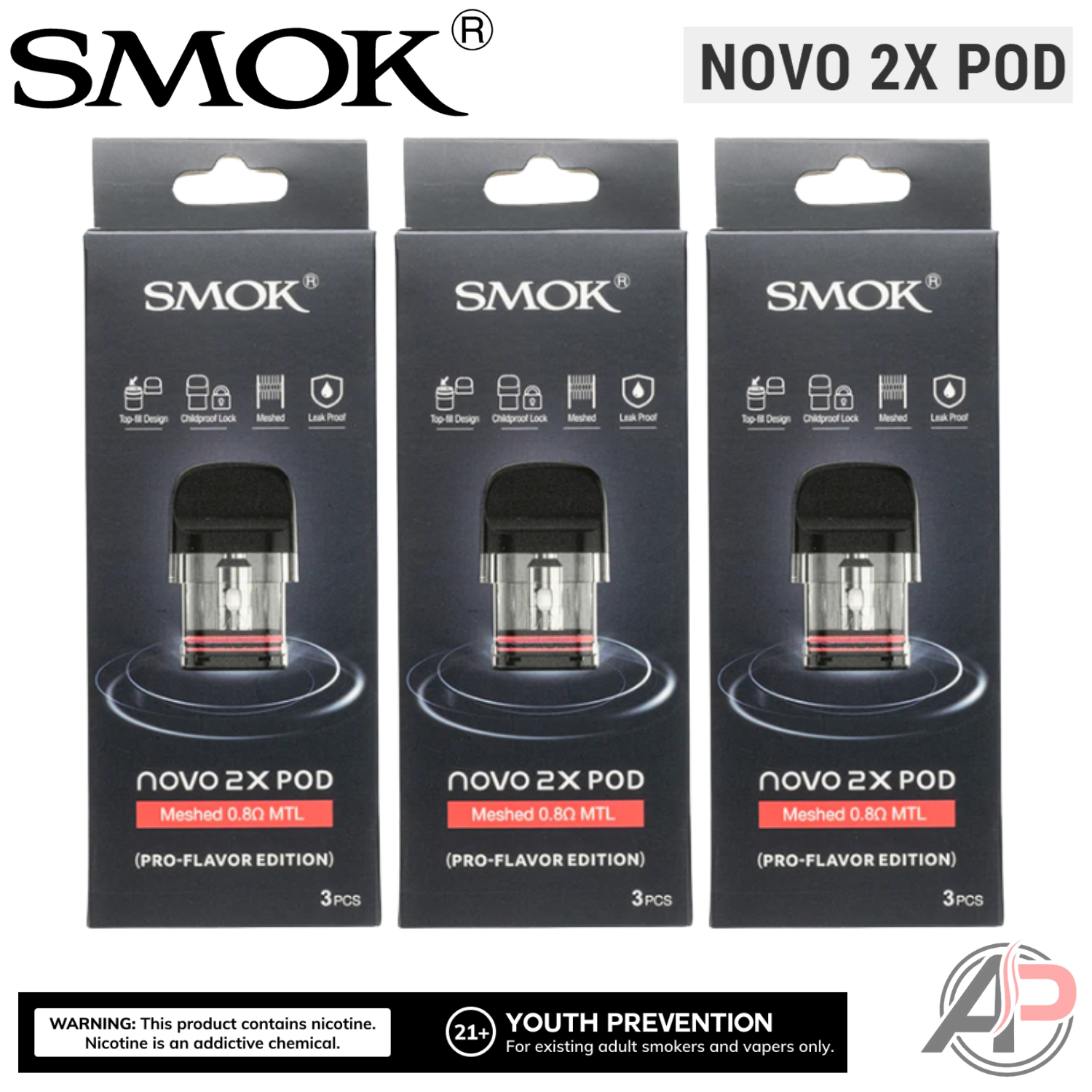 Smok Novo 2x Replacement Pods 3 Pack