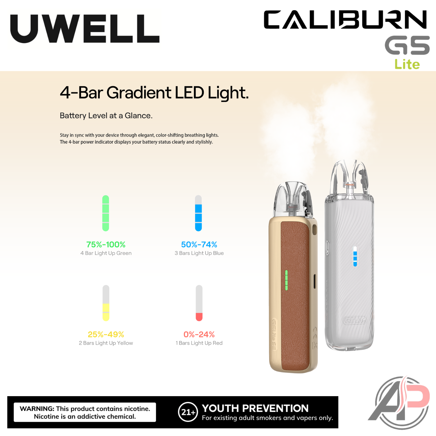 Uwell Caliburn G5 Lite Pod System Starter Kit Device Apvs Uwell Caliburn G5 Lite Pod System Starter Kit Device Apvs